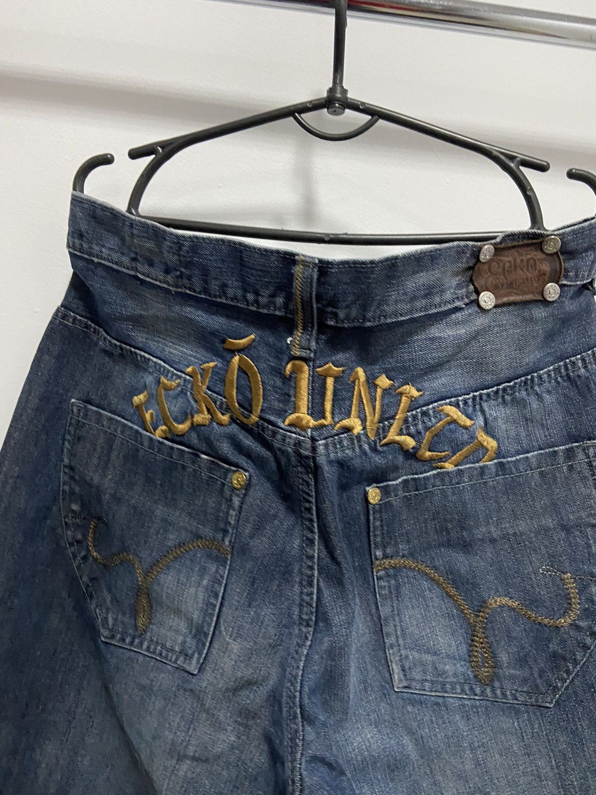 Ecko Unltd. × Vintage Ecko Unltd. Vintage denim pants jeans skate pocket big logo Size US 36 / EU 52 - 6 Thumbnail