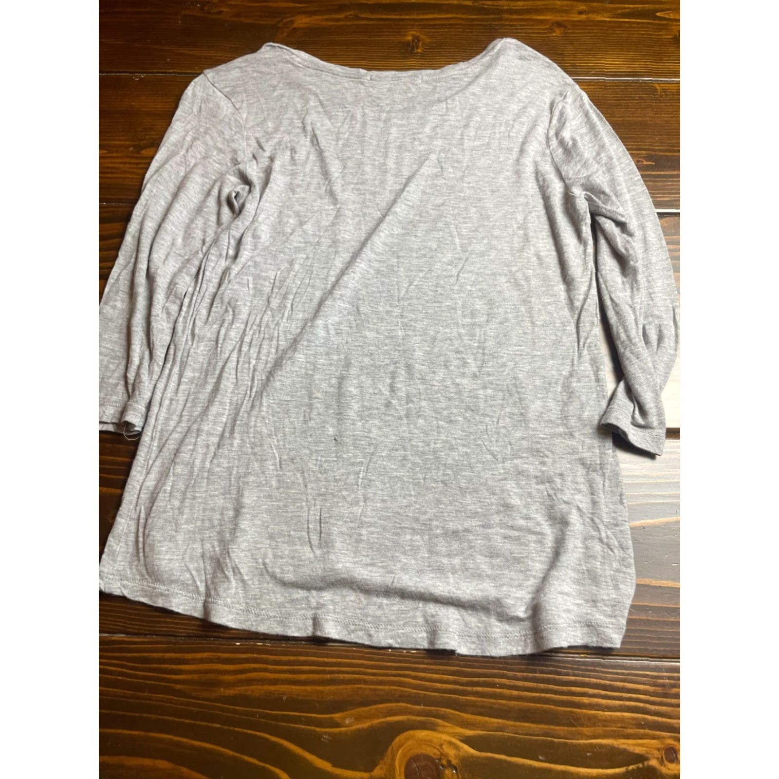 Vintage Tresics Shirt Women Size Small Gray 3/4 Sleeve Boat Neck Metal Detail Casual Size S / US 4 / IT 40 - 2 Thumbnail