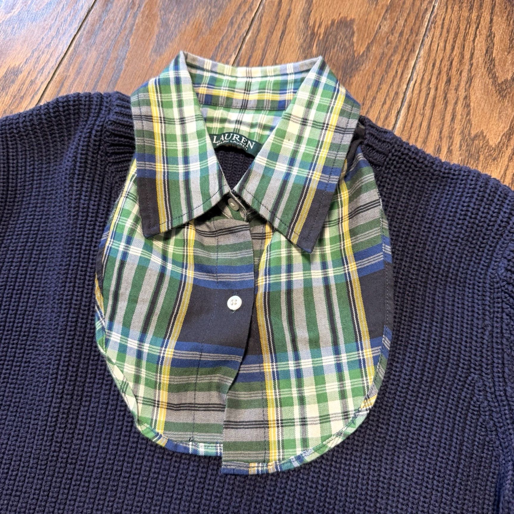 Ralph Lauren Lauren Ralph Lauren Layered Sweater Plaid Woman’s Size Large Knit Long Sleeve Size L / US 10 / IT 46 - 4 Thumbnail