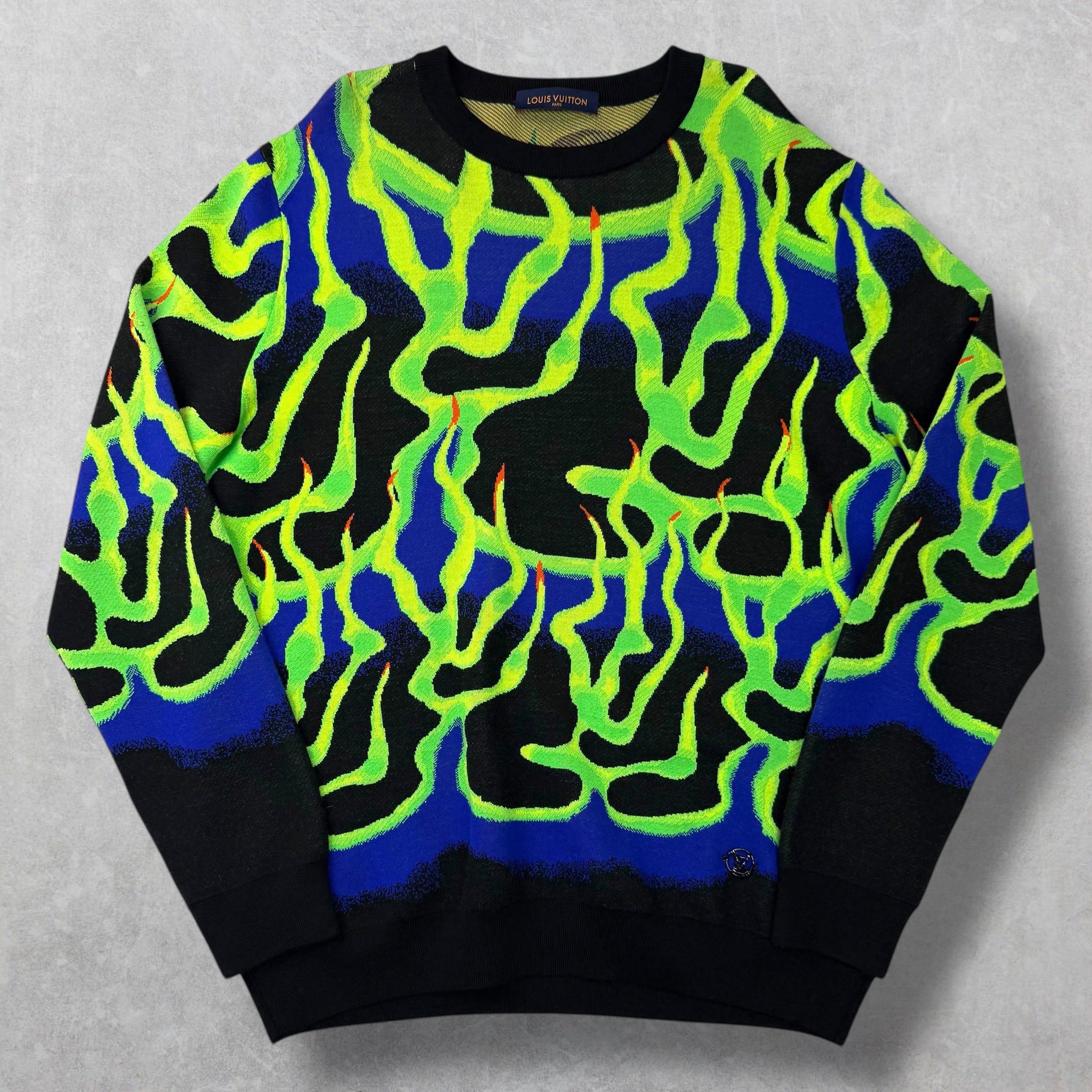 Louis Vuitton Louis Vuitton Flame Graphic Crewneck Sweater XXL Size US XXL / EU 58 / 5 - 1 Thumbnail