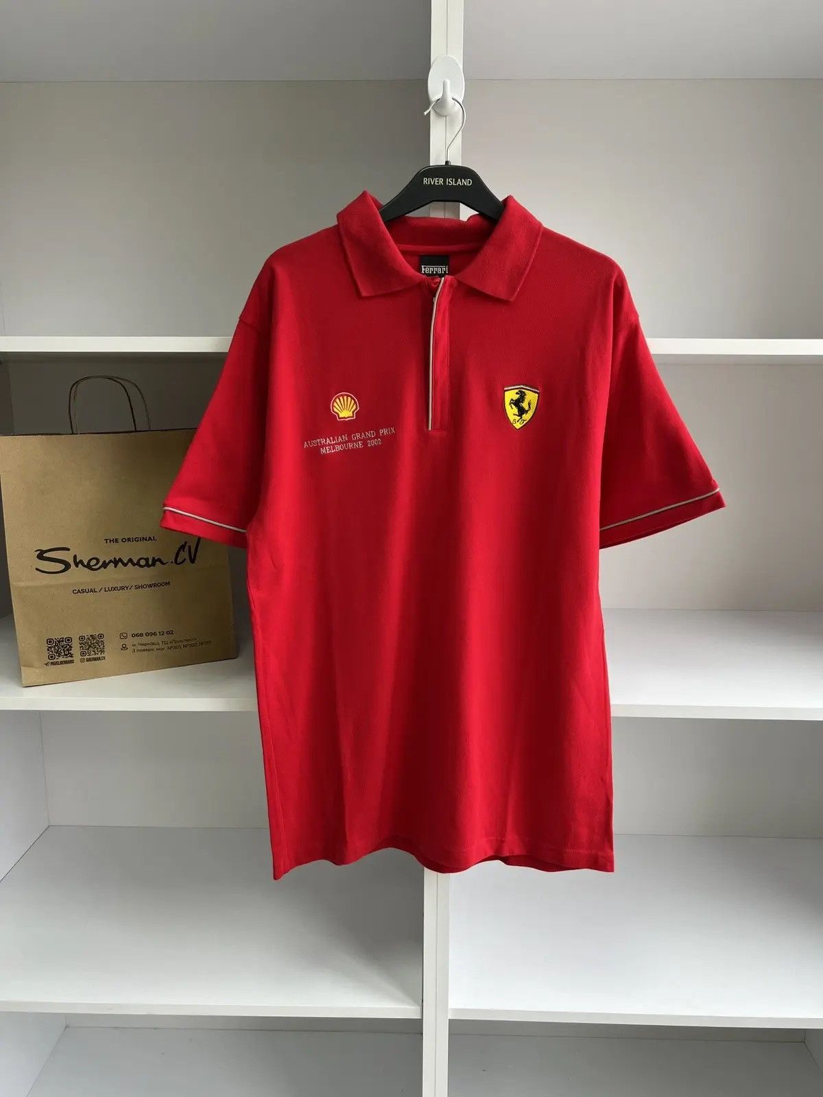 Ferrari × Vintage Vintage Ferrari 2002 Australian Grand Prix Melbourne polo Size US L / EU 52-54 / 3 - 1 Thumbnail