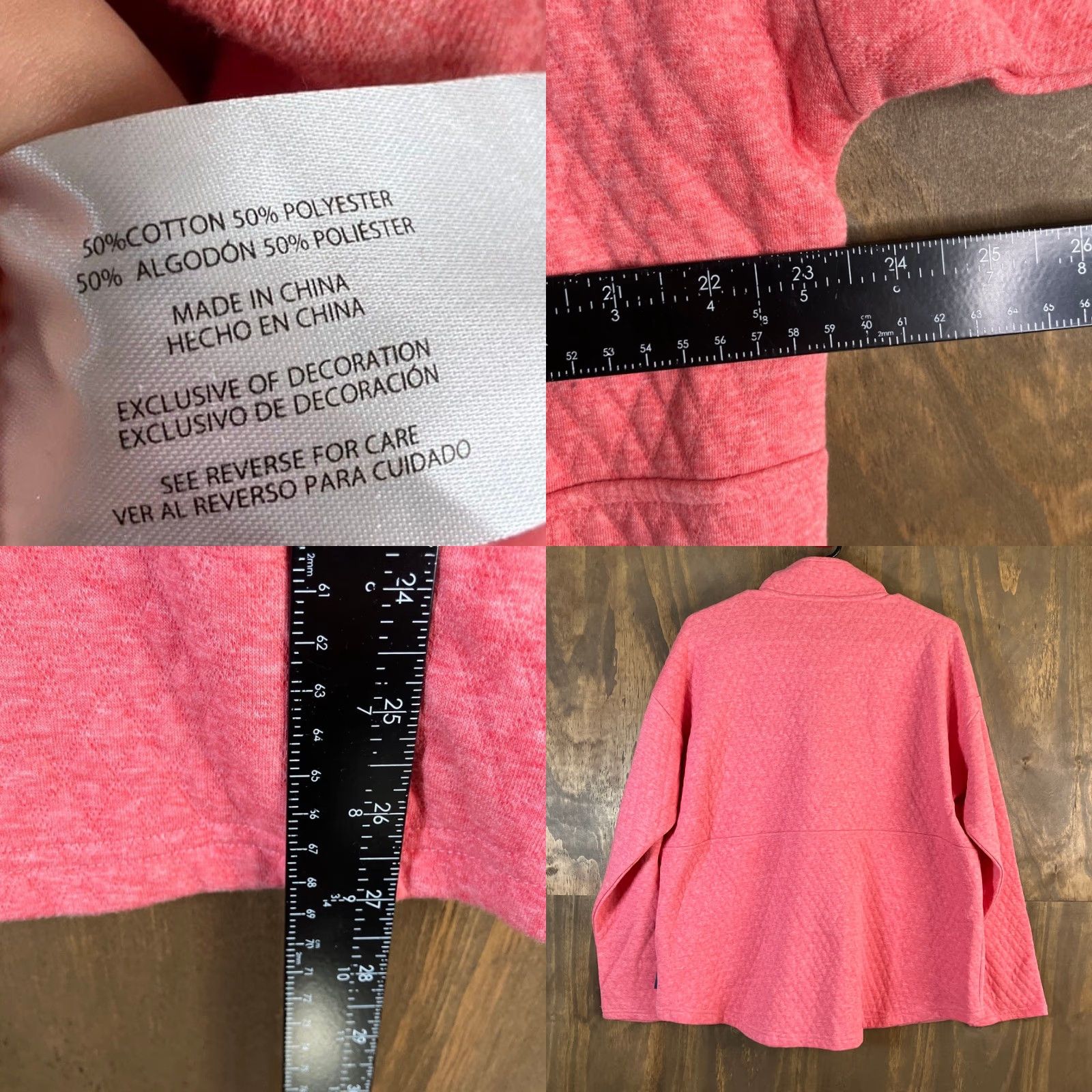 Eddie Bauer VINTAGE Eddie Bauer Womens Sweater Pink 1/2 Zip Quilted Long Sleeve Cotton Blend XL Size XL / US 12-14 / IT 48-50 - 8 Thumbnail