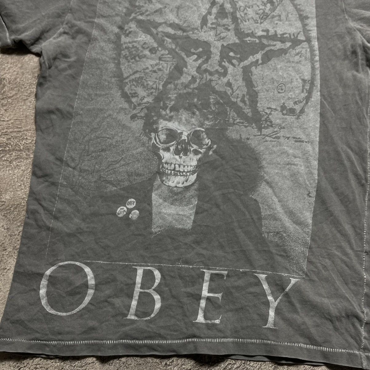 Vintage Vintage Y2K Obey Skull Graphic Tee Sun Faded Goth Punk M Size US M / EU 48-50 / 2 - 5 Thumbnail