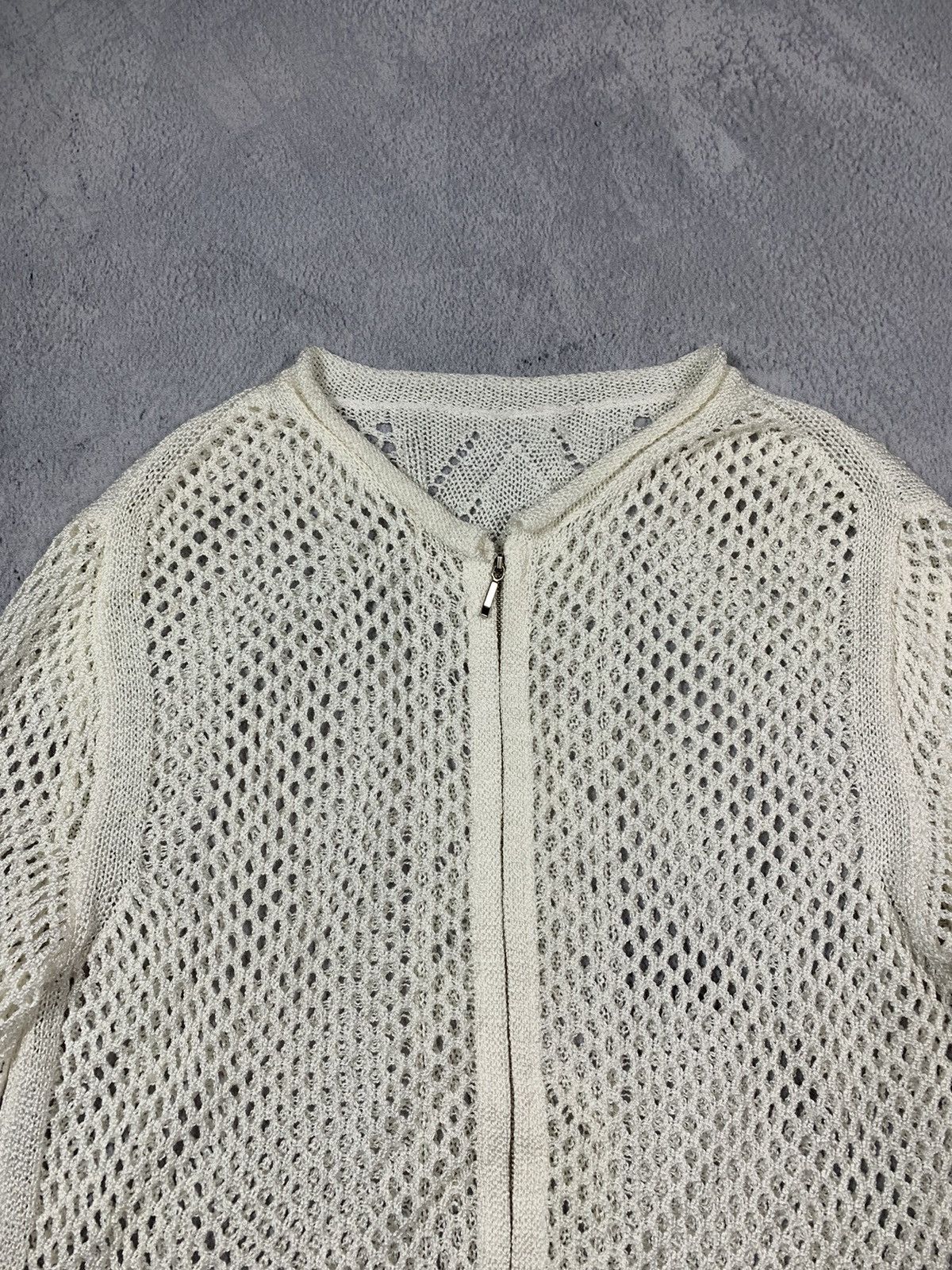 Japanese Brand Vintage AvantGarde mesh cardigan streetwear style size S Size S / US 4 / IT 40 - 4 Thumbnail