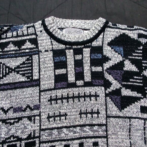 Method × Vintage Vintage Method Abstract Geometric Crewneck Sweater Size US XL / EU 56 / 4 - 1 Thumbnail