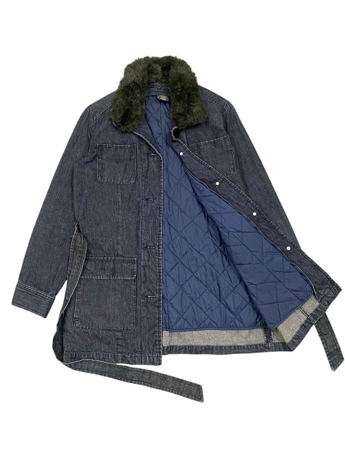 Vintage Vtg Laura Ashley Denim Jacket Fur Size US S / EU 44-46 / 1 - 1 Thumbnail