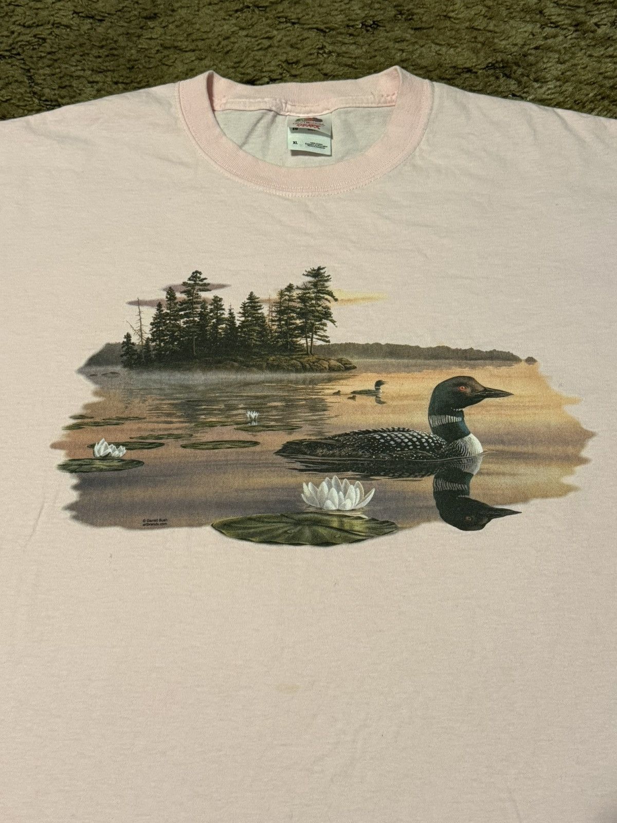 Vintage Vintage Y2K Mallard Duck Pond Animal Art T-Shirt Pink XLarge Size US XL / EU 56 / 4 - 2 Thumbnail