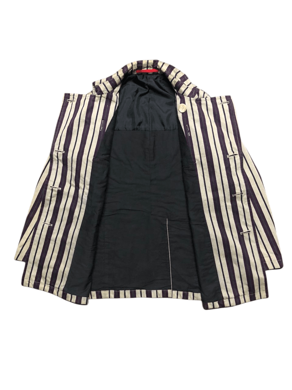 Japanese Brand Japanese Brand Yutaka Stripe Double Breasted Coat Size US S / EU 44-46 / 1 - 3 Thumbnail