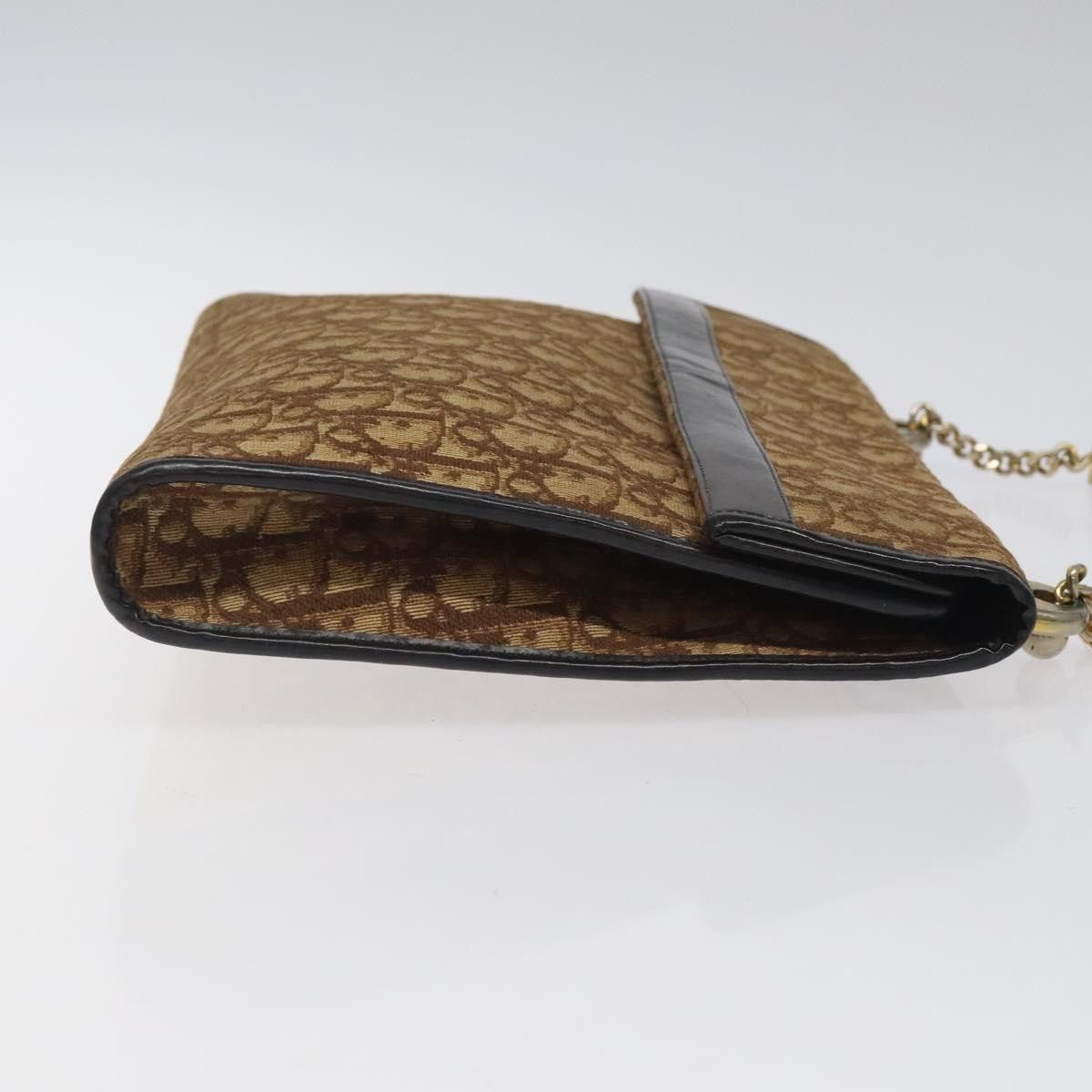 Dior DIOR Trotter Canvas Shoulder Bag Brown Gold Size ONE SIZE - 4 Thumbnail