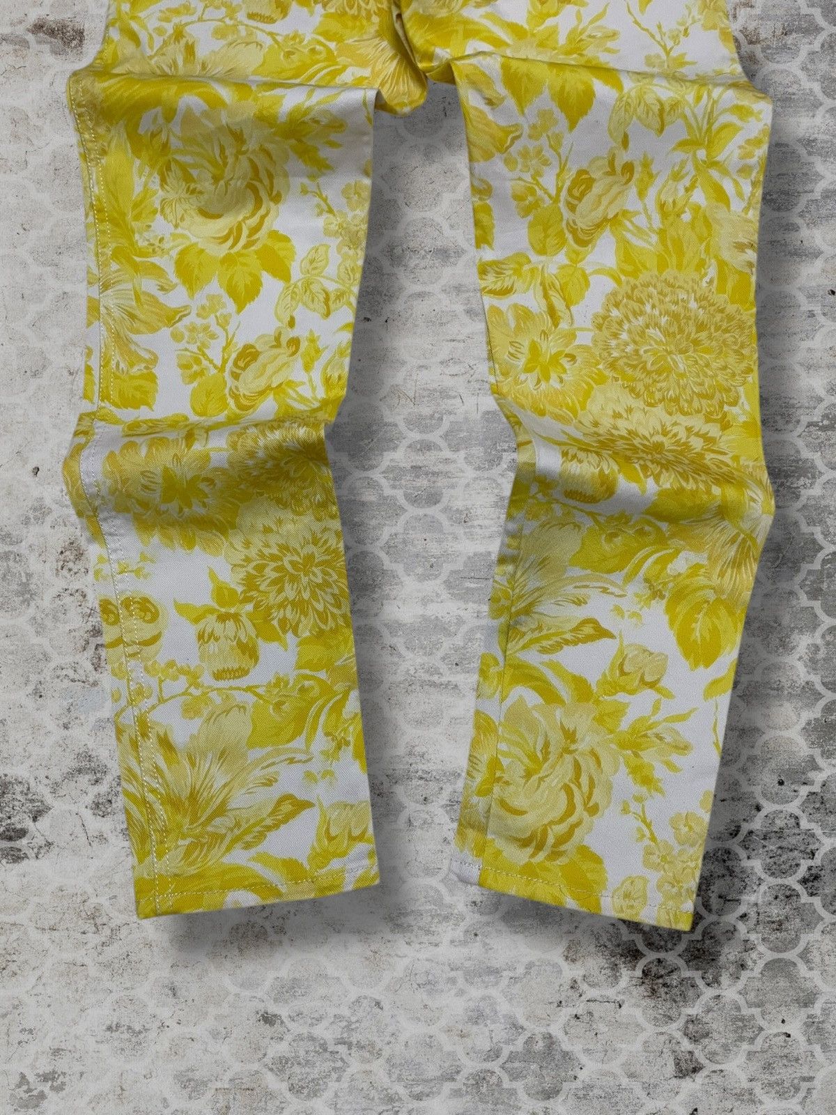 Stella McCartney Authentic Designer Stella Mccartney Flower Art Skinny Denim Size 29" - 10 Thumbnail