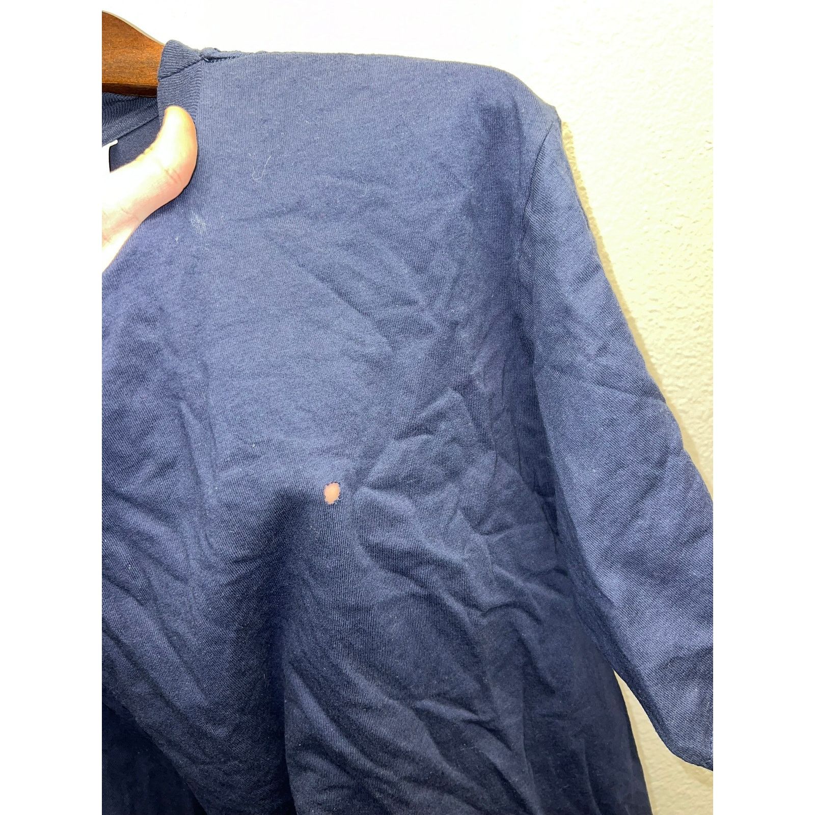 Jerzees 90s Vintage Dark Blue Blank Shirt Jerzees USA Made L Large Size US L / EU 52-54 / 3 - 3 Thumbnail