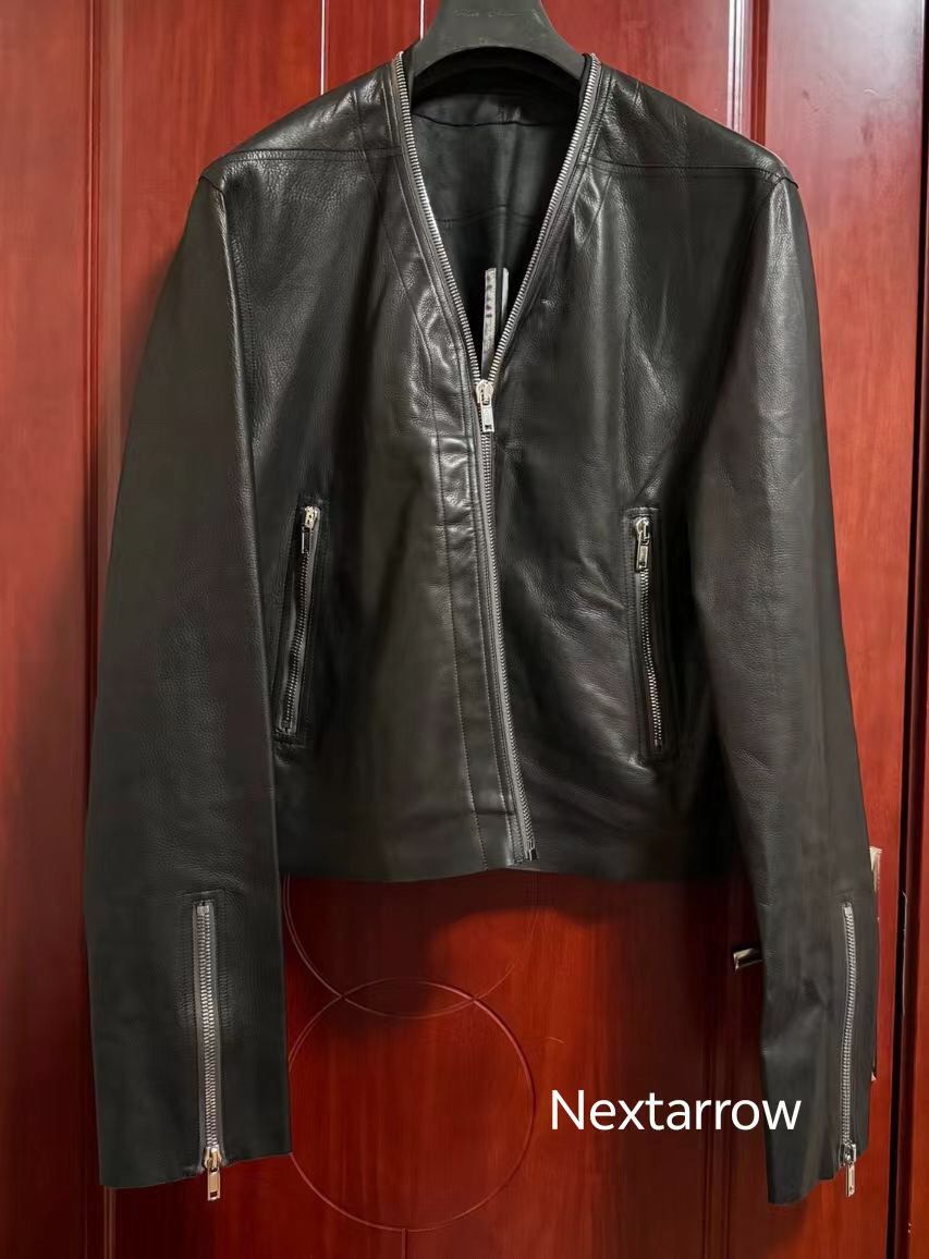 Rick Owens RICK OWENS KLAUS V-neck leather jacket 2412-Nextarrow Size US S / EU 44-46 / 1 - 1 Thumbnail