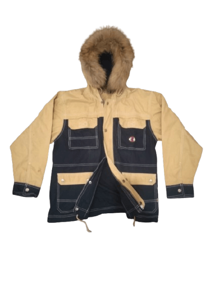 Le Grande Bleu (L.G.B.) Vintage Kermit Fur Hoodie Long Parka Jacket Size US L / EU 52-54 / 3 - 1 Thumbnail
