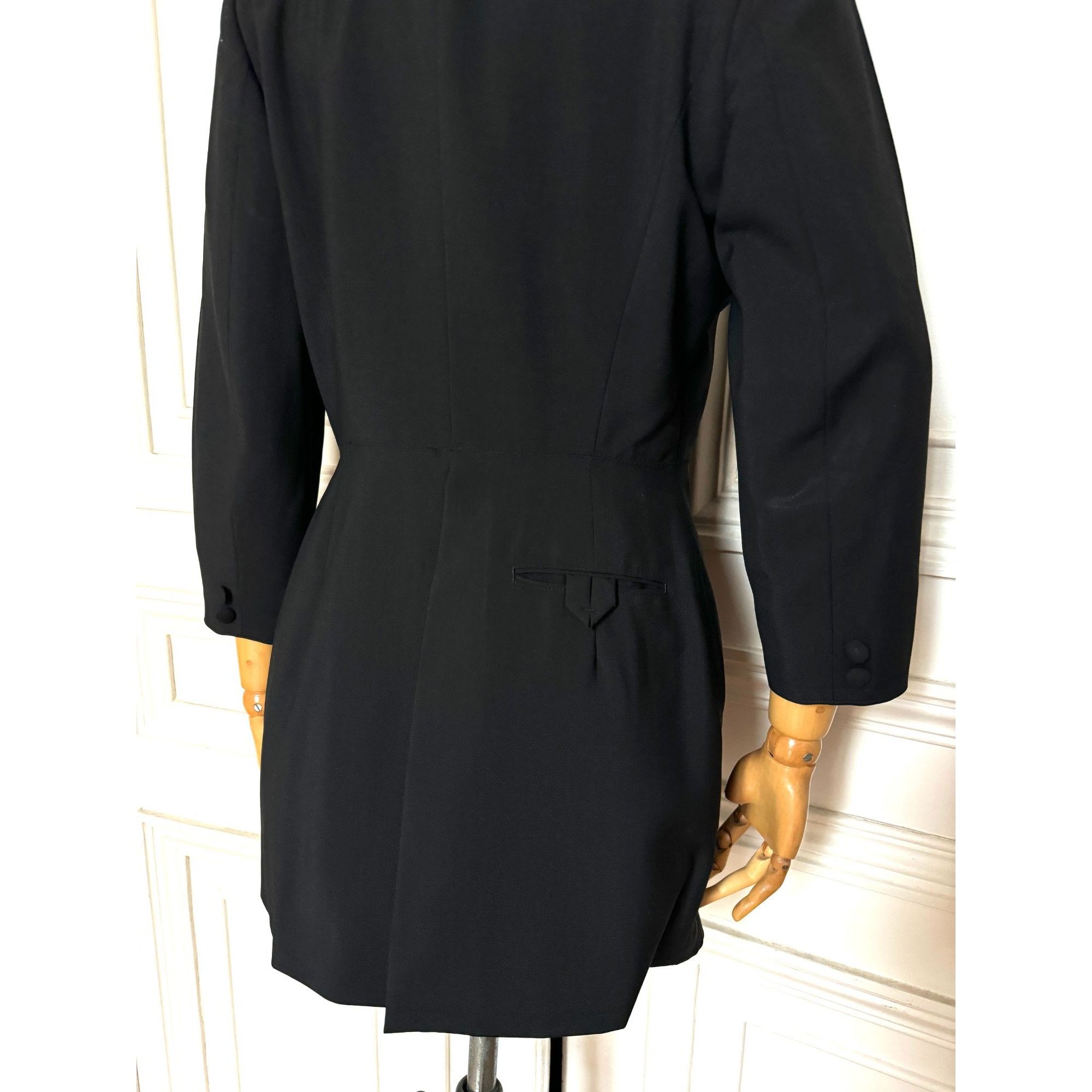 Jean Paul Gaultier 1990s Black Wool Blazer Jacket Size M / US 6-8 / IT 42-44 - 6 Thumbnail