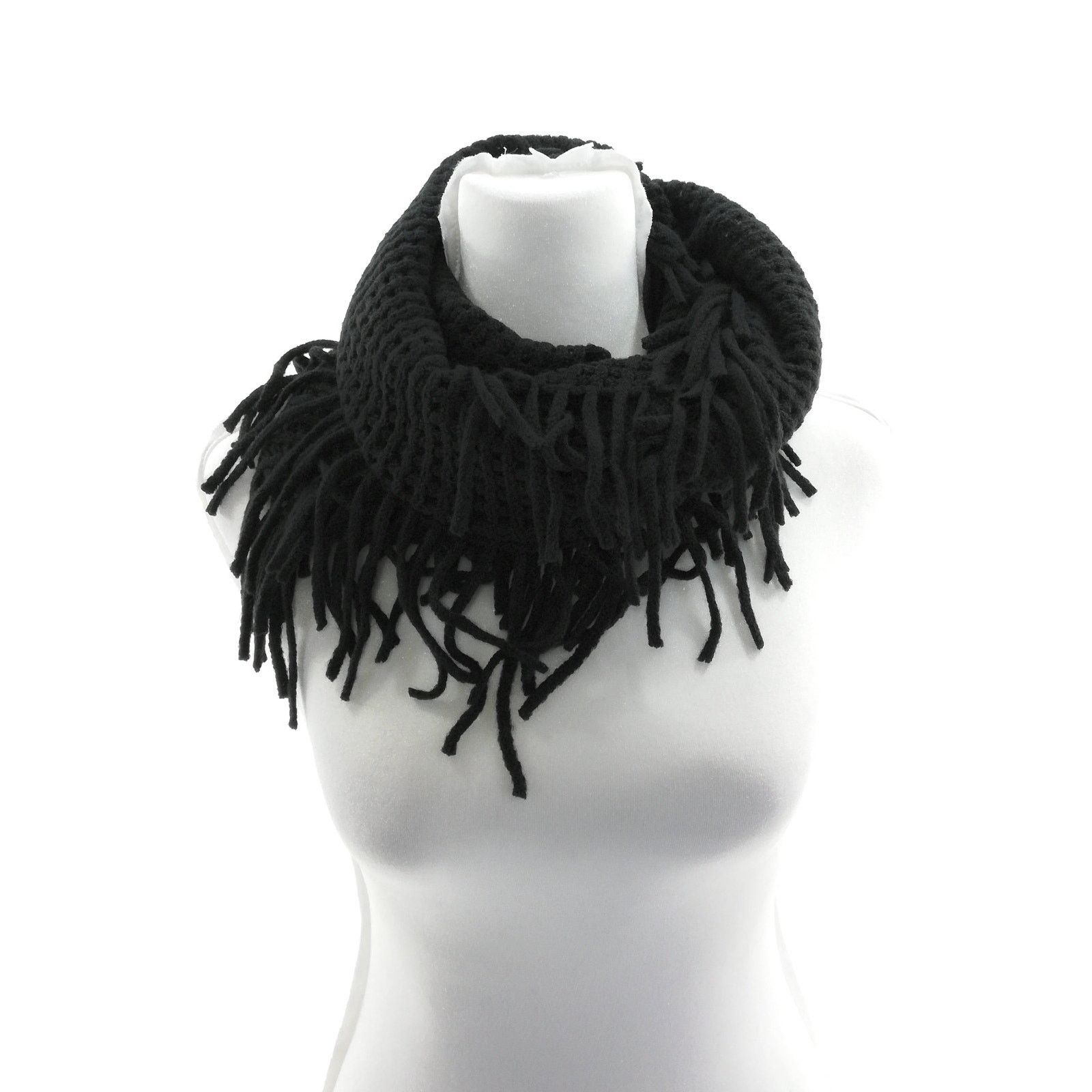 Other Candor New York Black Tasseled Infinity Scarf - One Size Size ONE SIZE - 1 Thumbnail