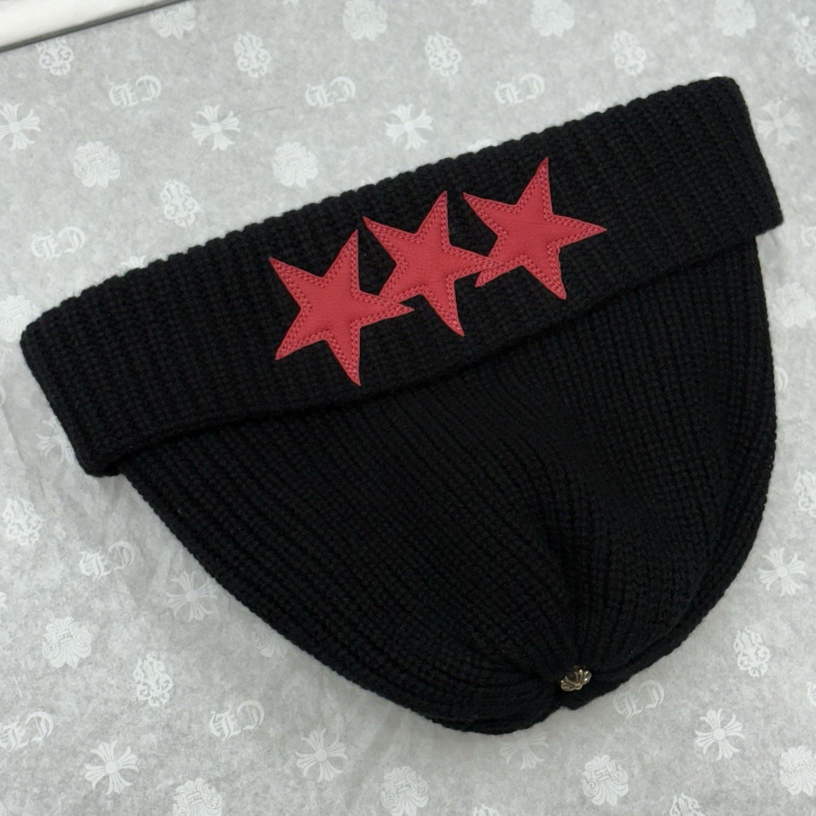 Chrome Hearts Chrome Hearts Triple Star Sludge Beanie | BRAND NEW! Size ONE SIZE - 3 Thumbnail