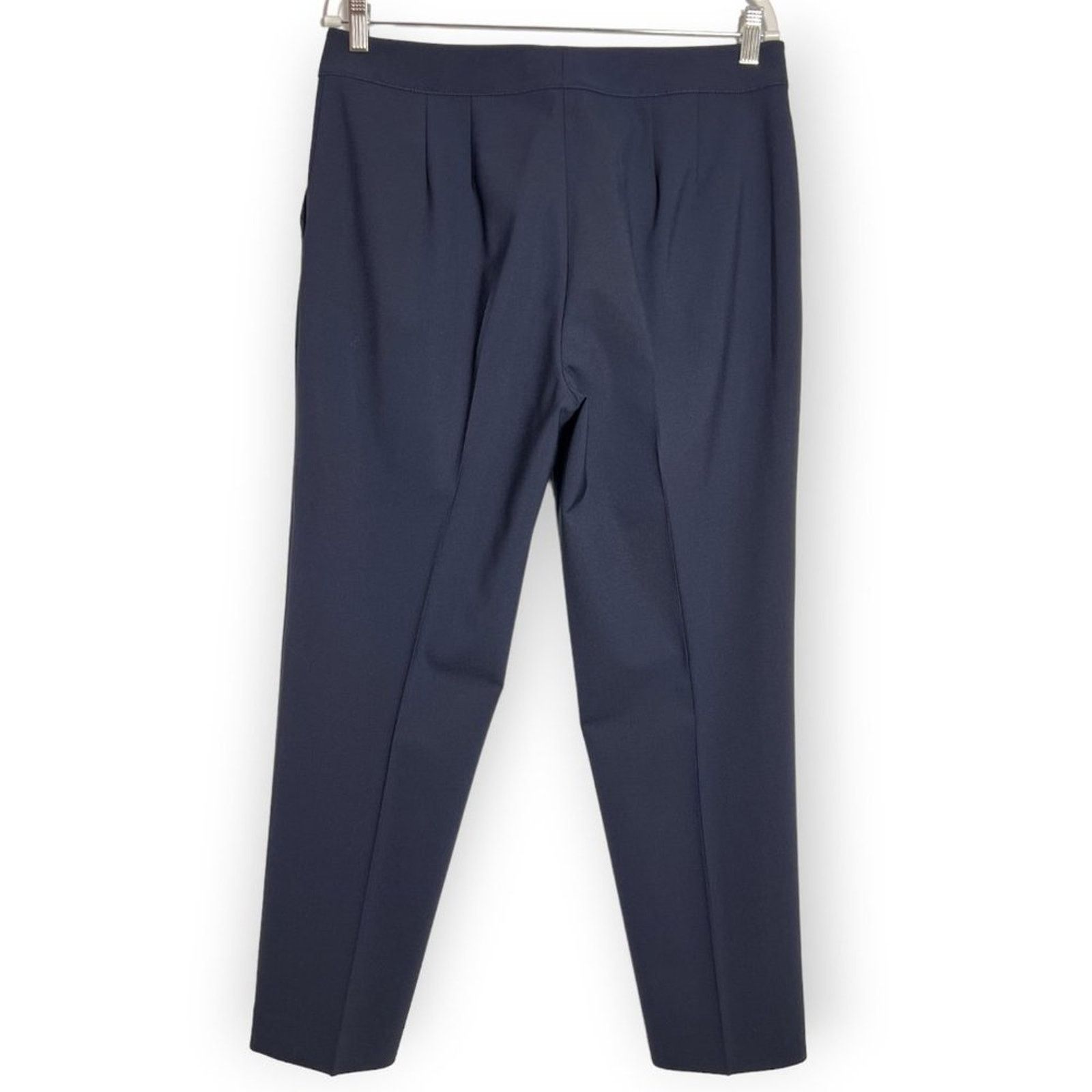St. John St. John Emma Wool Navy Straight Trousers Size 12 Size 34" / US 12 / IT 48 - 2 Thumbnail