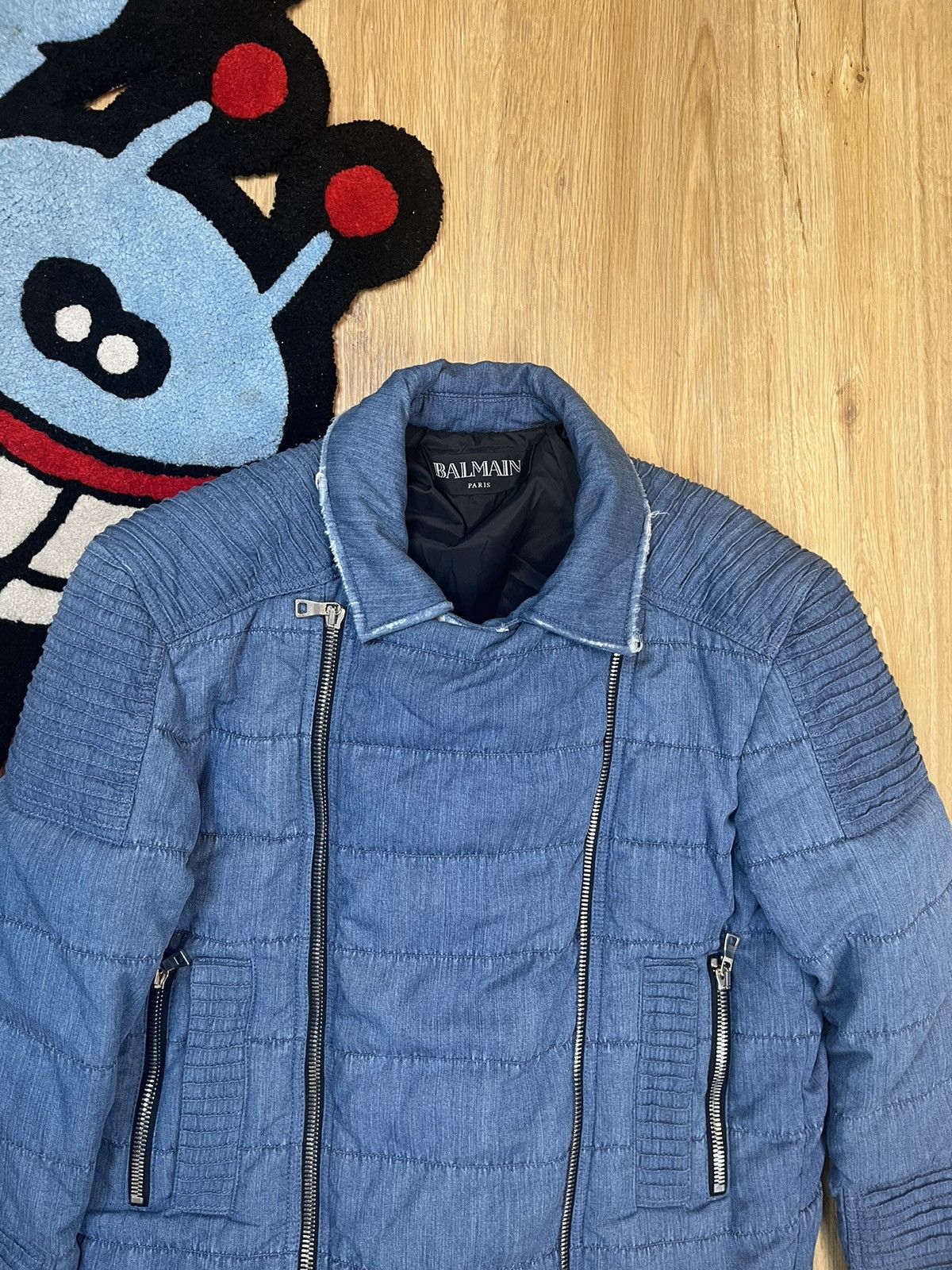Balmain SAMPLE Balmain biker distressed Puffer jacket Size US M / EU 48-50 / 2 - 4 Thumbnail