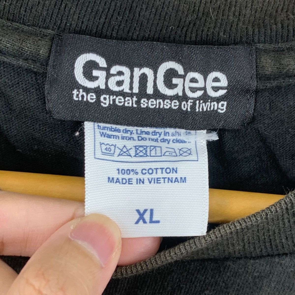 Vintage GANGEE FU**KIN PARTY Box Logo Great Sense Japan Tee Shirt Size US XL / EU 56 / 4 - 5 Thumbnail