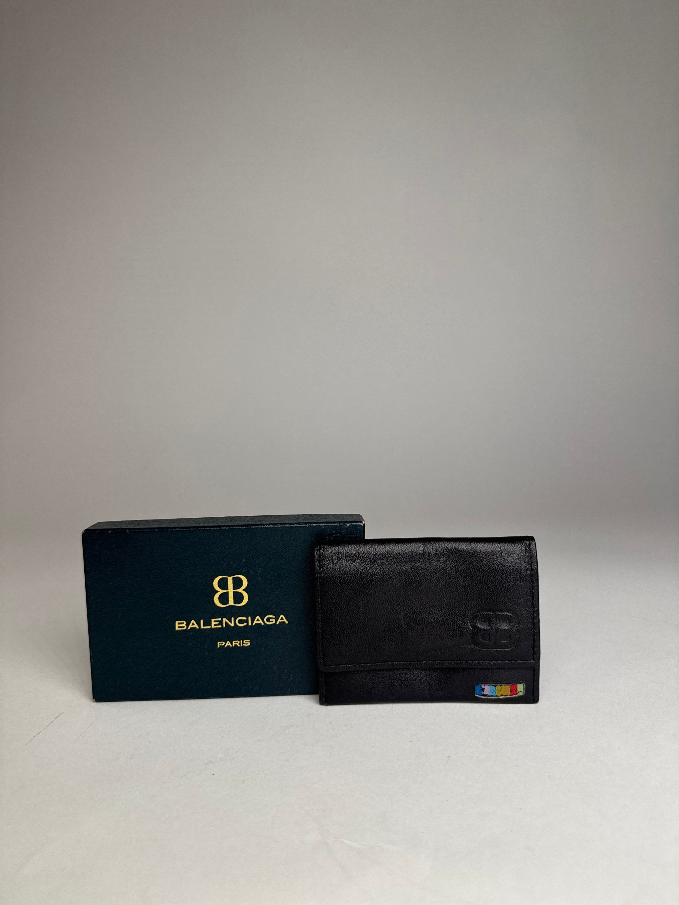 Balenciaga Vintage Leather Card Holder / Purse Black Size ONE SIZE - 1 Thumbnail