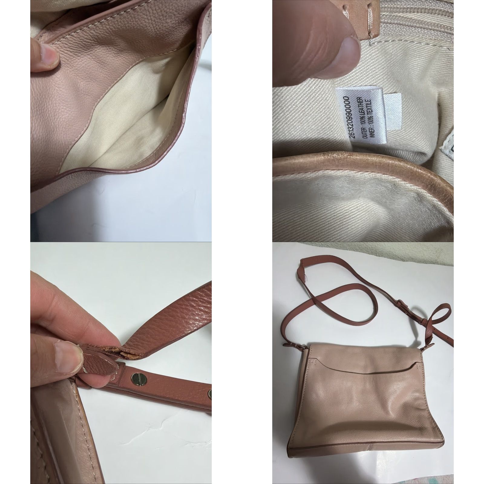 Clarks VINTAGE Clarks Pebbled Leather Crossbody Purse Pink 9x7x2.5 Flaw Strap Womens Crossbody Pebbles Leather Pink 9x7x2.5 Strap Wear Size ONE SIZE - 9 Thumbnail