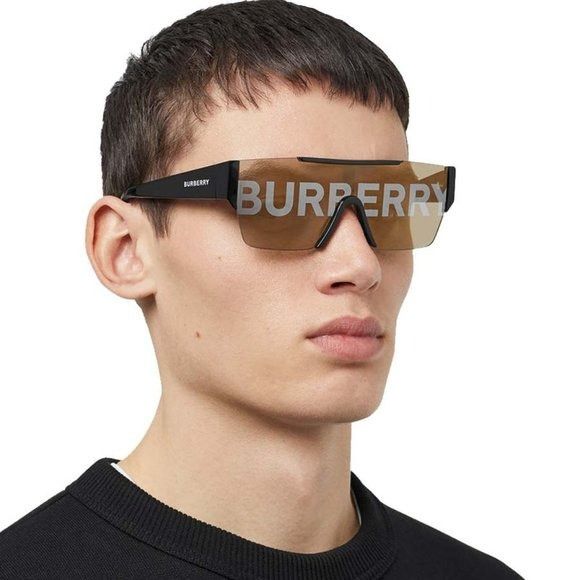 image of New Burberry Be4291 - 3001/gray Mirrored Shield Unisex Logo in Grey, Men's