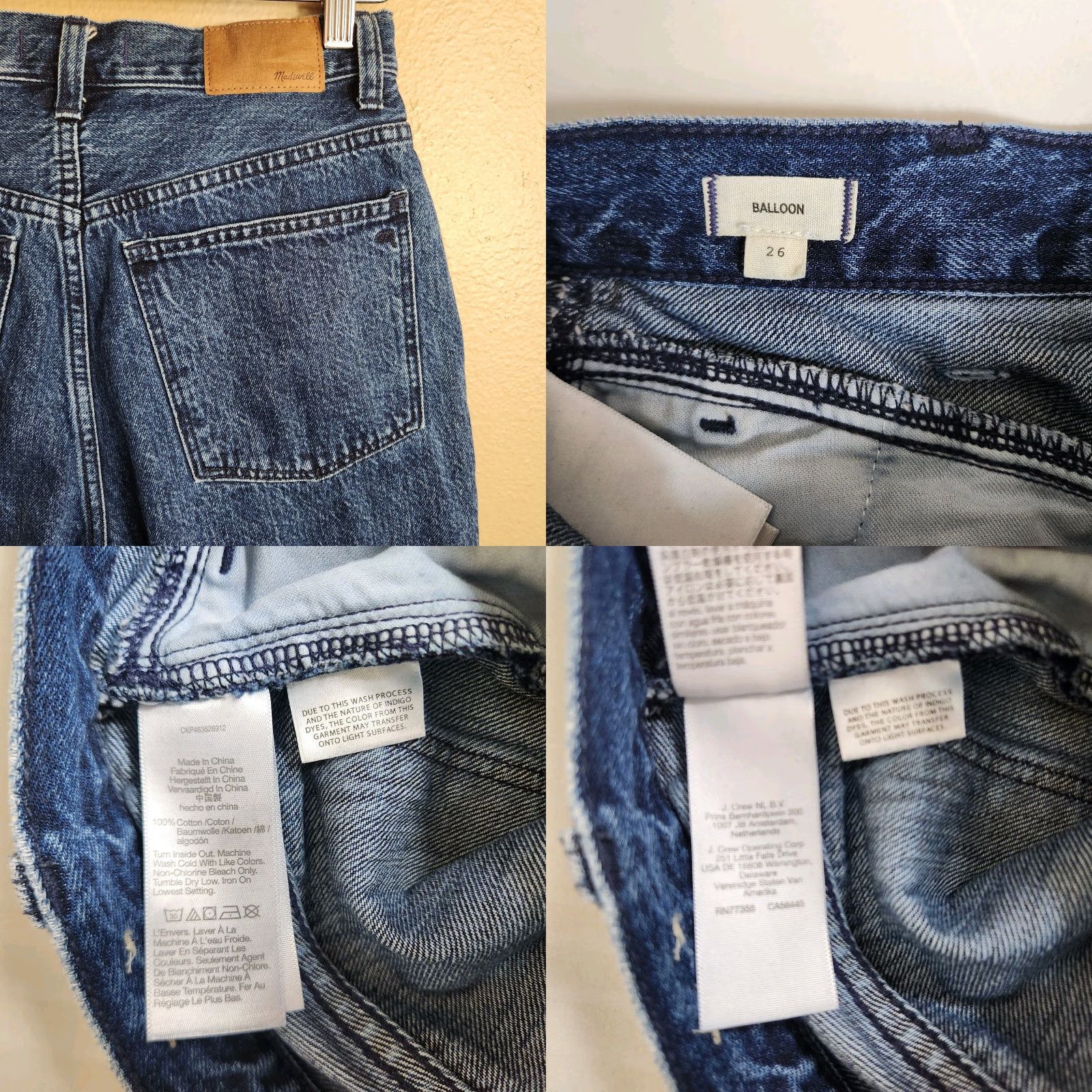 Madewell Madewell Womens Jeans 26 Rigid High Rise Balloon Sanford Wash Size 26" / US 2 / IT 38 - 8 Thumbnail