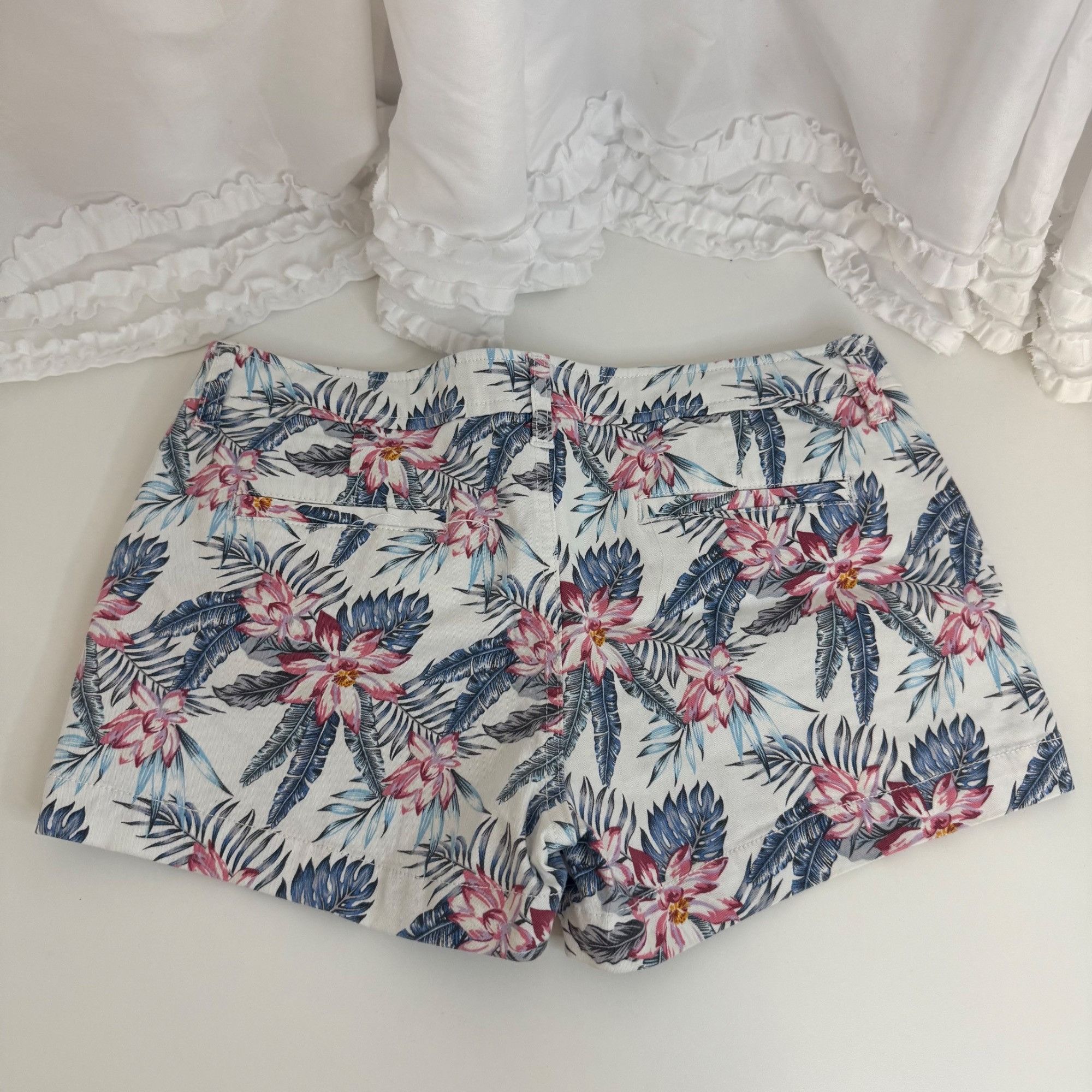 Other Market & Spruce Womens Floral Print Cotton Blend Shorts Size Size 28" / US 6 / IT 42 - 2 Thumbnail
