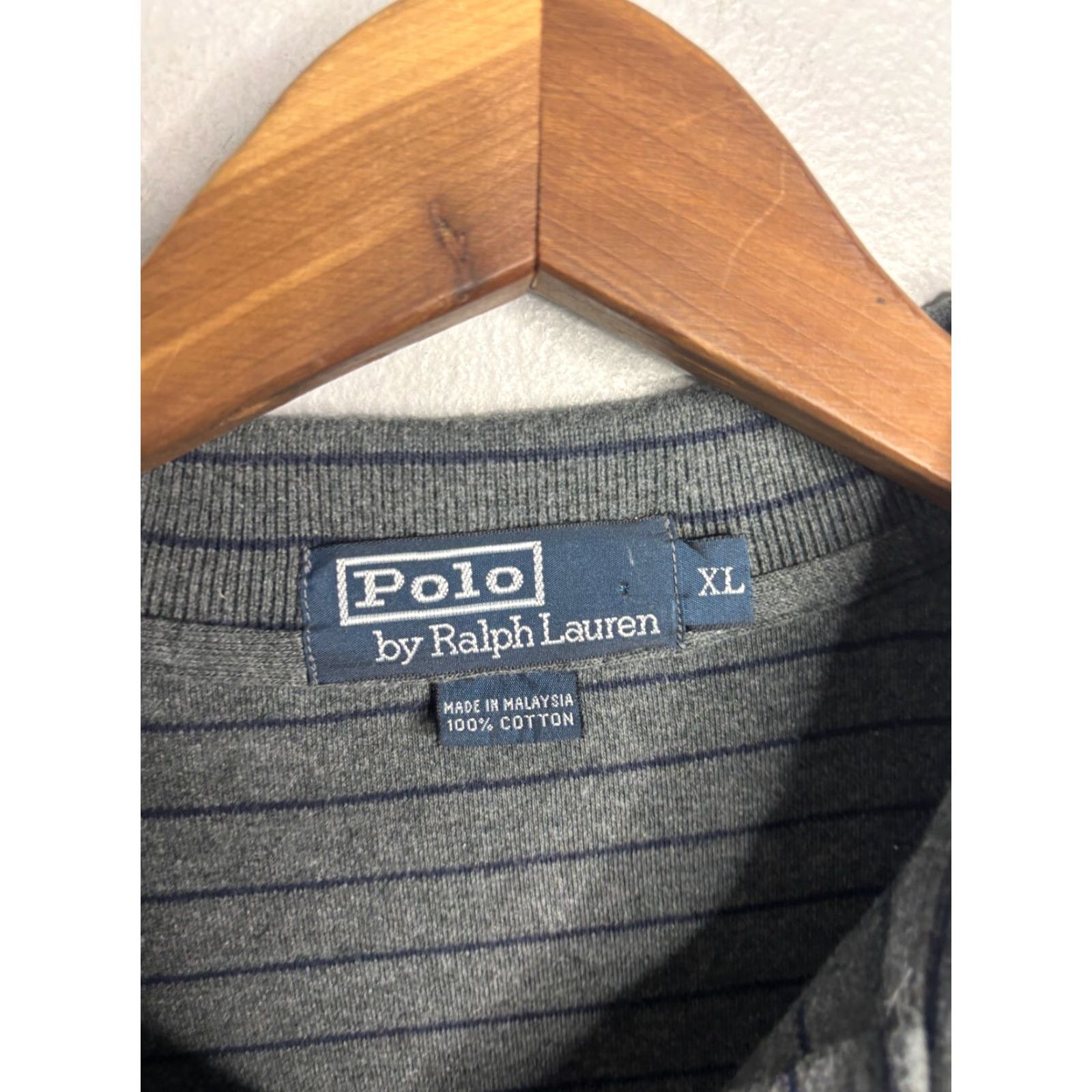 Ralph Lauren Ralph Lauren Polo Collared Sweater Pullover XL Gray 90s Vintage Men’s Knit 1/4 Zip Fleece Cotton Blend Polyester Size US XL / EU 56 / 4 - 3 Thumbnail