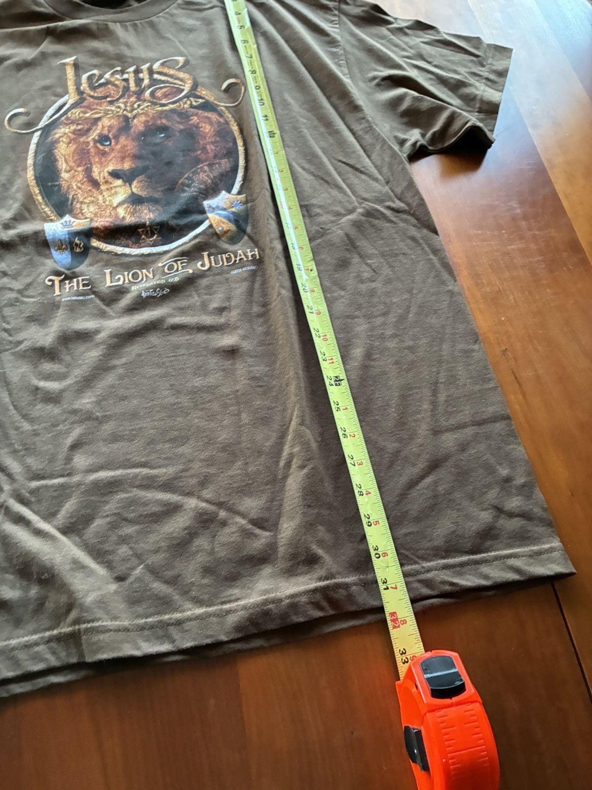 Vintage Vintage y2k Jesus Lion graphic tee shirt Size US XL / EU 56 / 4 - 6 Thumbnail