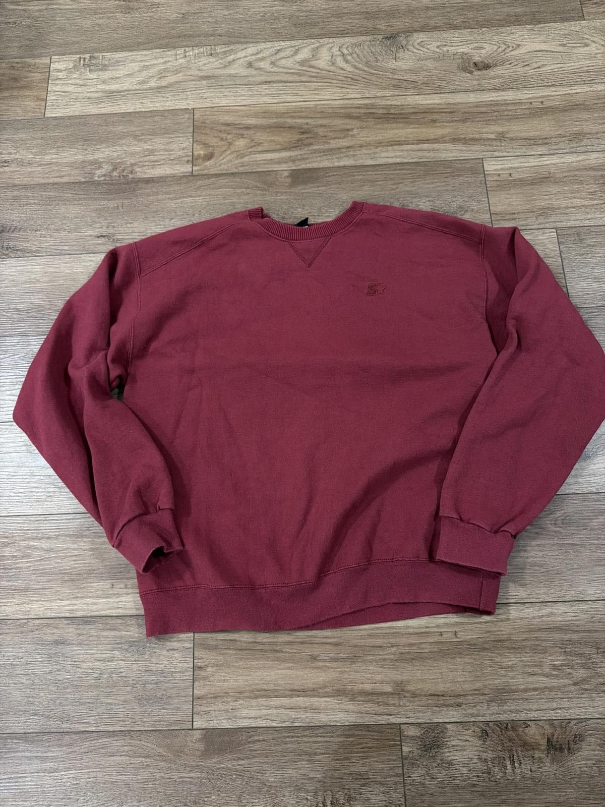 Starter Vintage Y2K Starter Blank Sweater Burgundy Gym Size M Size US M / EU 48-50 / 2 - 1 Thumbnail