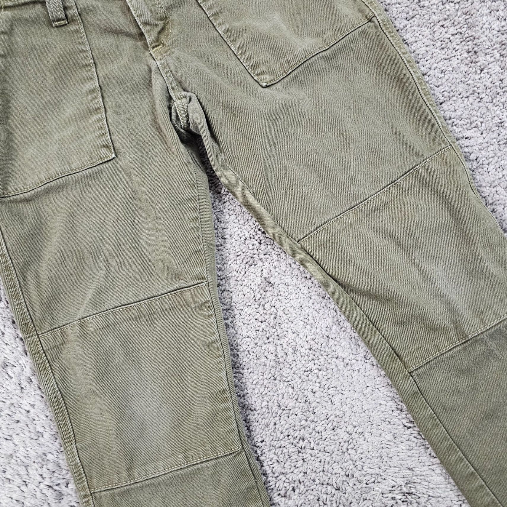 True Religion VINTAGE True Religion Joyce Jeans Women's Cropped 29x26 Green Denim Low Rise 90s Style Mens? Girls? Wait. Size 29" - 2 Thumbnail