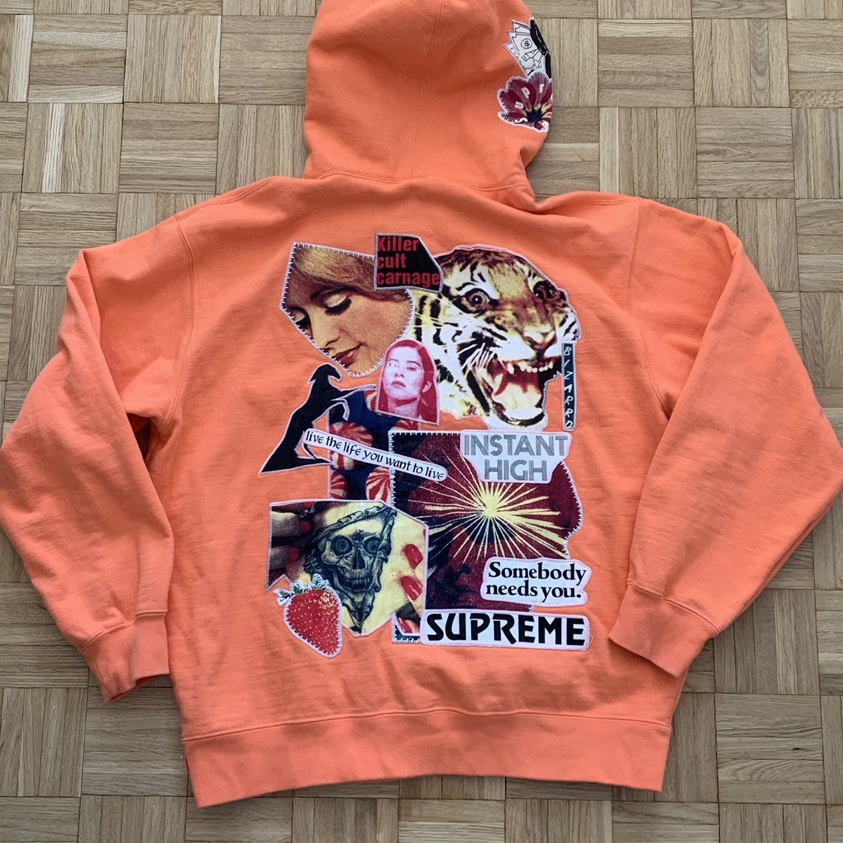 Supreme Supreme Instant High Patches Weirdo DaveSweatshirt orange L ...