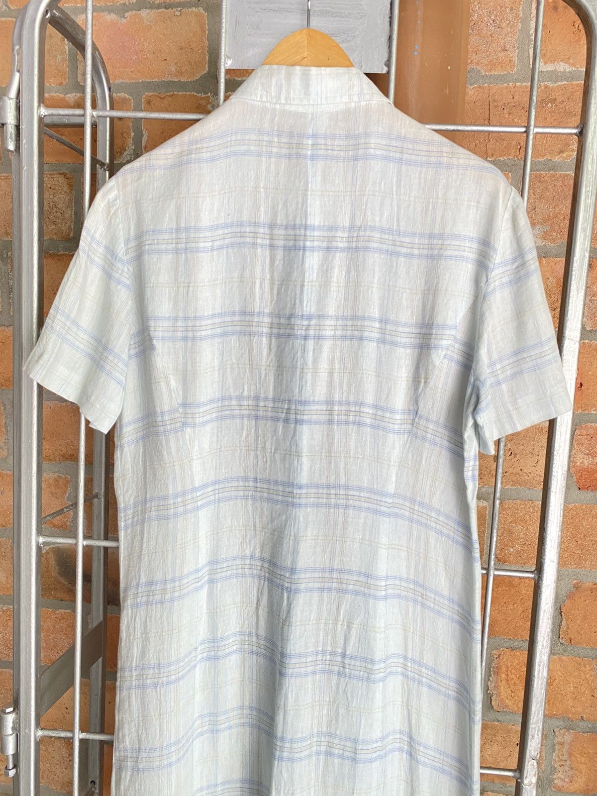 Burberry Burberry Light Blue Checkered Dress Size S / US 4 / IT 40 - 12 Thumbnail