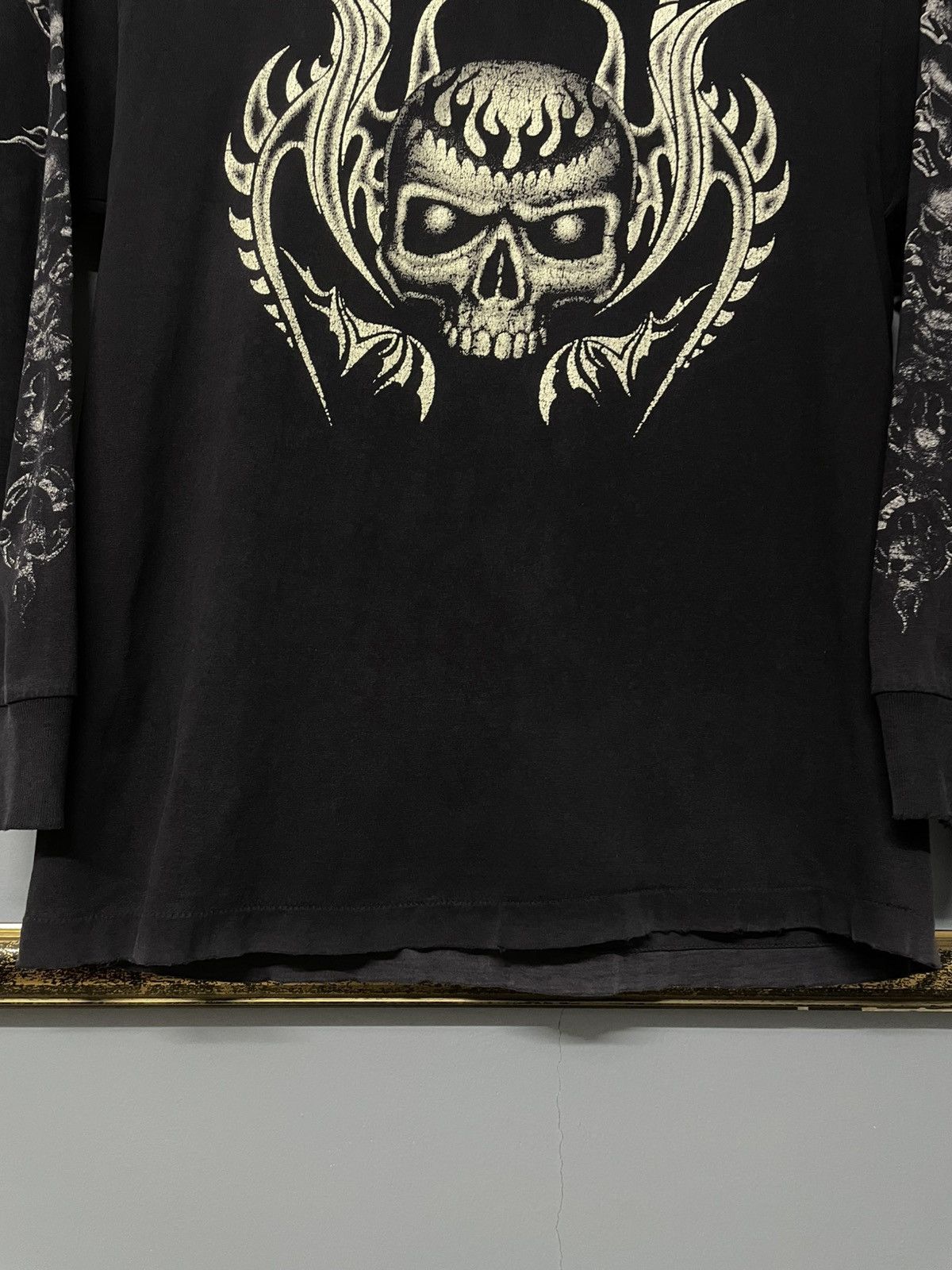 Vintage Vintage 1990s Skull Satan Big Head Sunfaded Distressed Tee Size US M / EU 48-50 / 2 - 6 Thumbnail