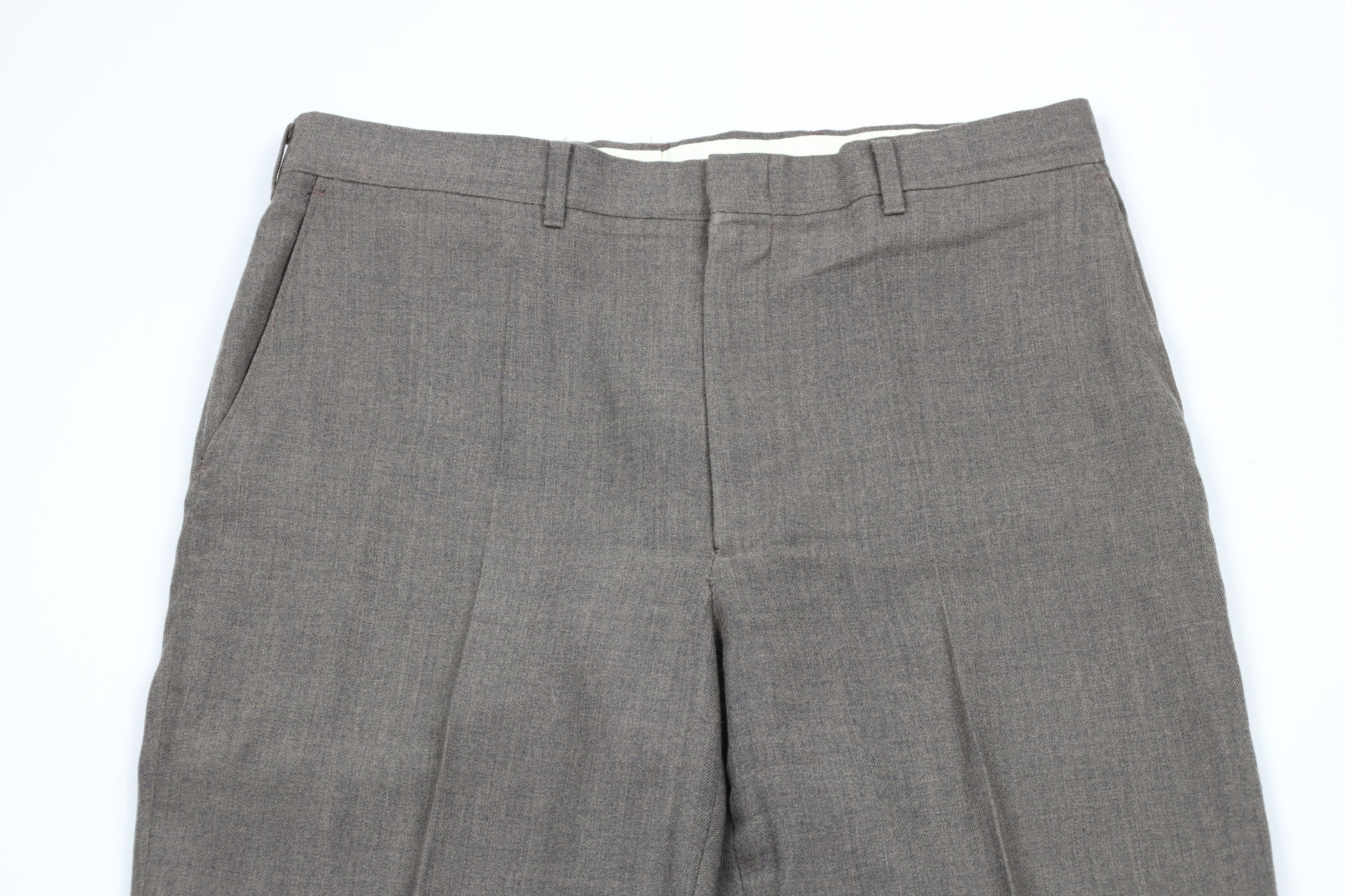 Vintage Vintage 70s Streetwear Front Wide Leg Chino Pants Brown Size US 34 / EU 50 - 2 Thumbnail