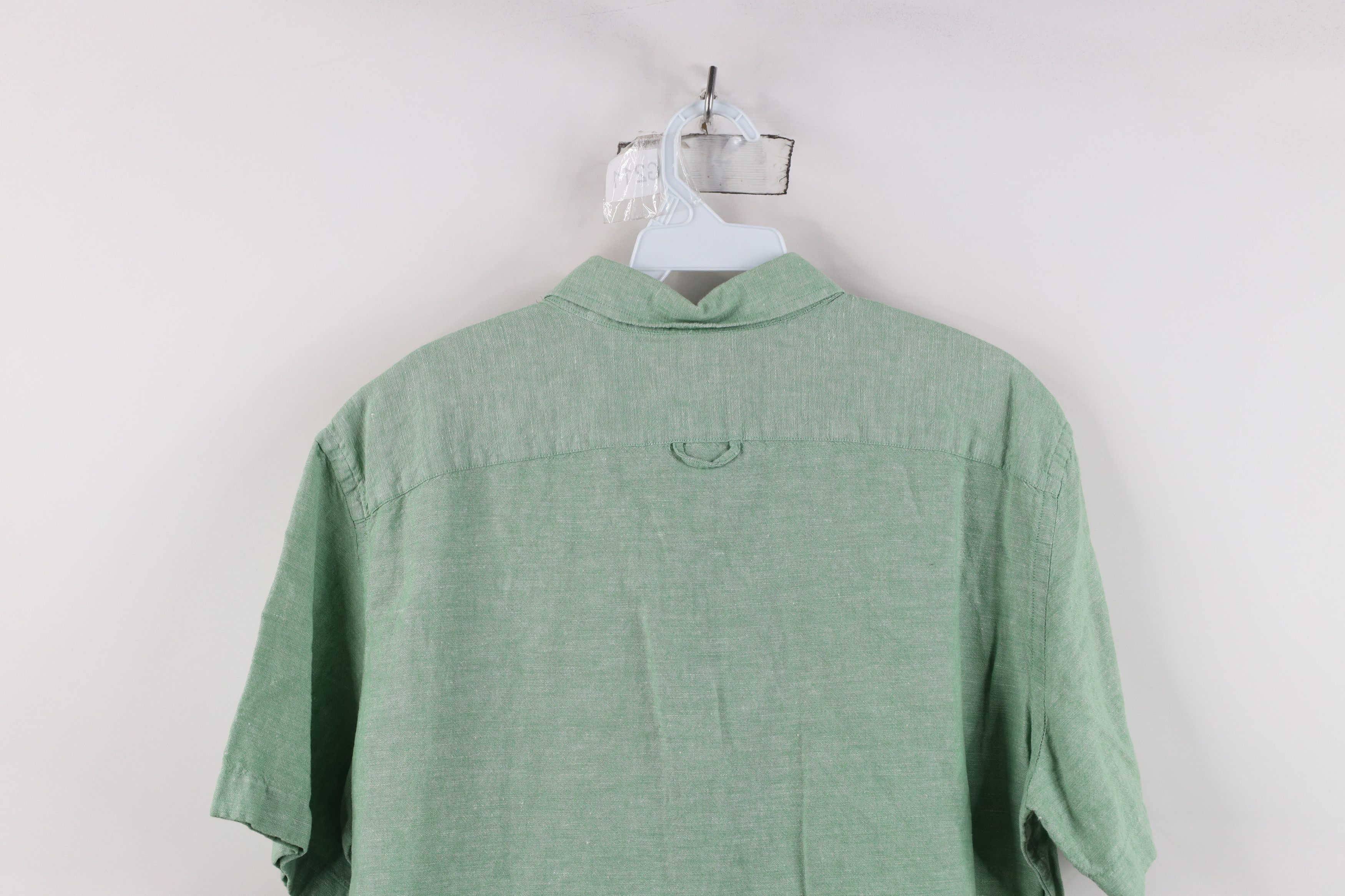 Banana Republic Banana Republic Fit Chambray Linen Button Down Shirt Green Size US M / EU 48-50 / 2 - 14 Thumbnail