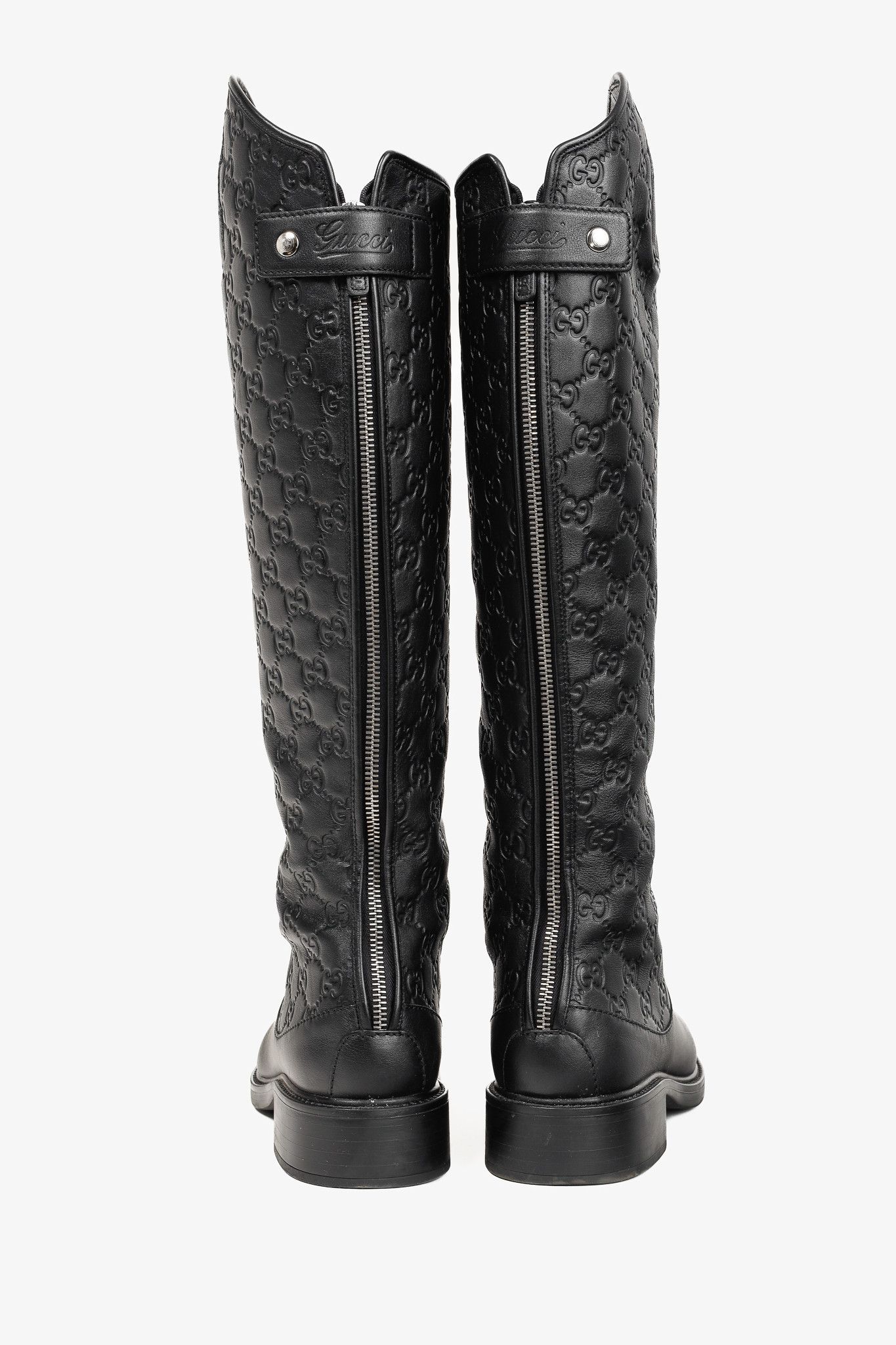 Gucci Gucci Maud Nero Guccissima Leather Knee-High Riding Boots Size US 8.5 / IT 38.5 - 2 Thumbnail