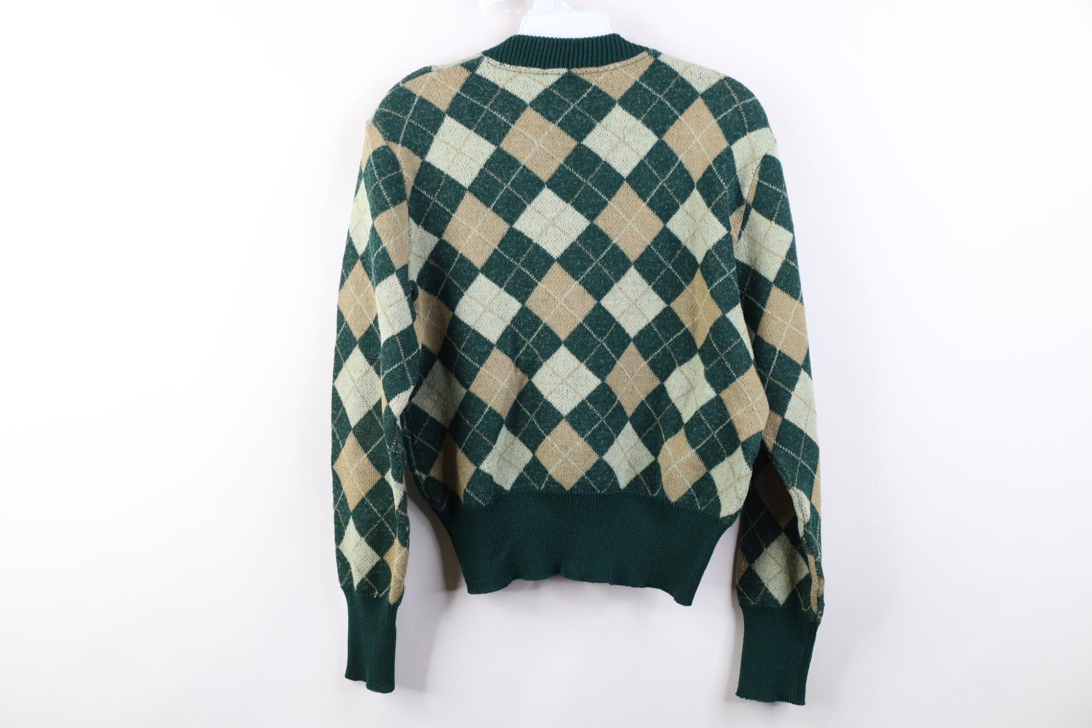 Vintage Vintage 60s 70s Streetwear Boxy Fit Knit Argyle Sweater USA Size US XL / EU 56 / 4 - 9 Thumbnail