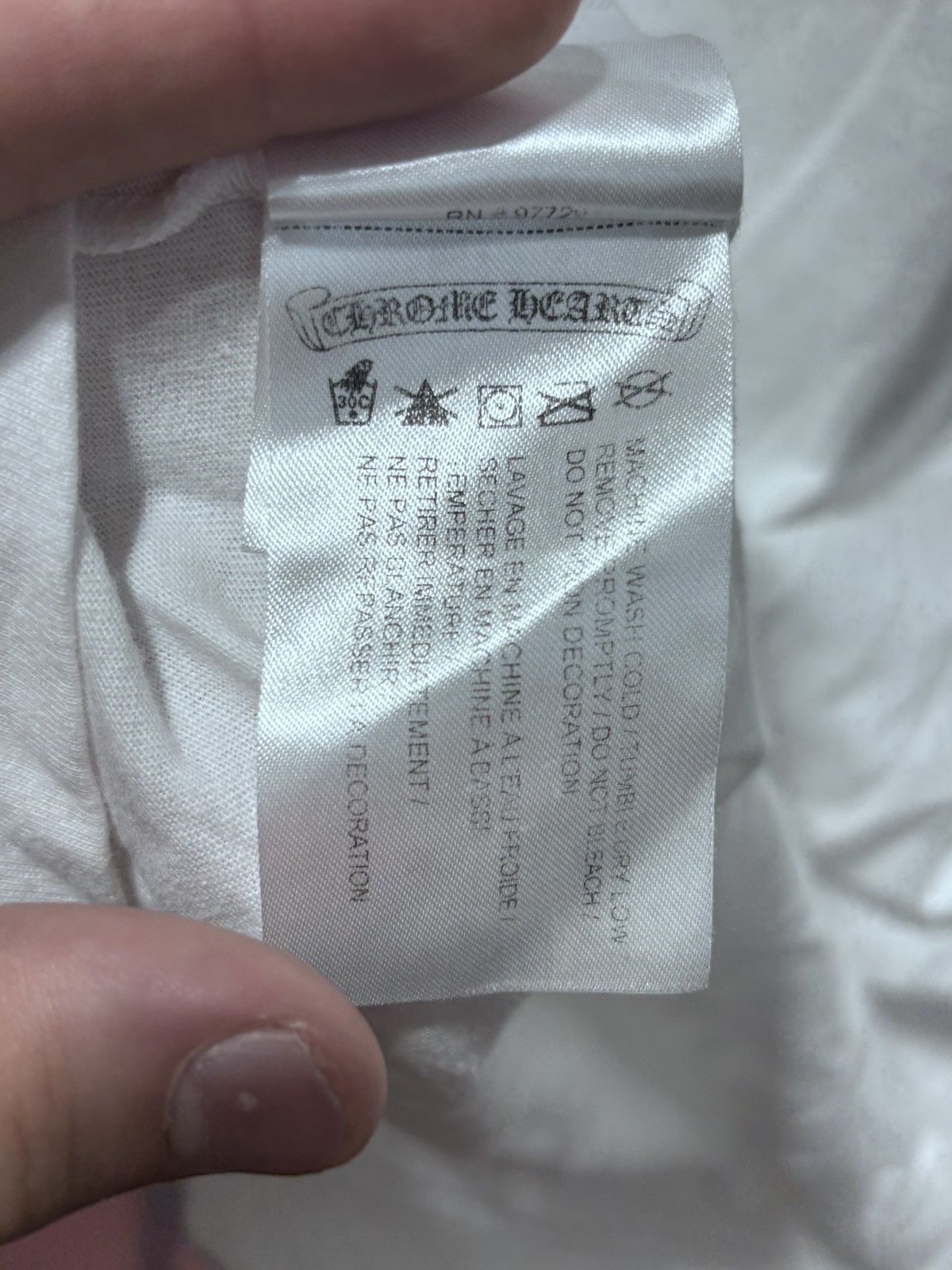 Chrome Hearts Chrome Hearts White Dagger Logo Tee Size US L / EU 52-54 / 3 - 9 Thumbnail