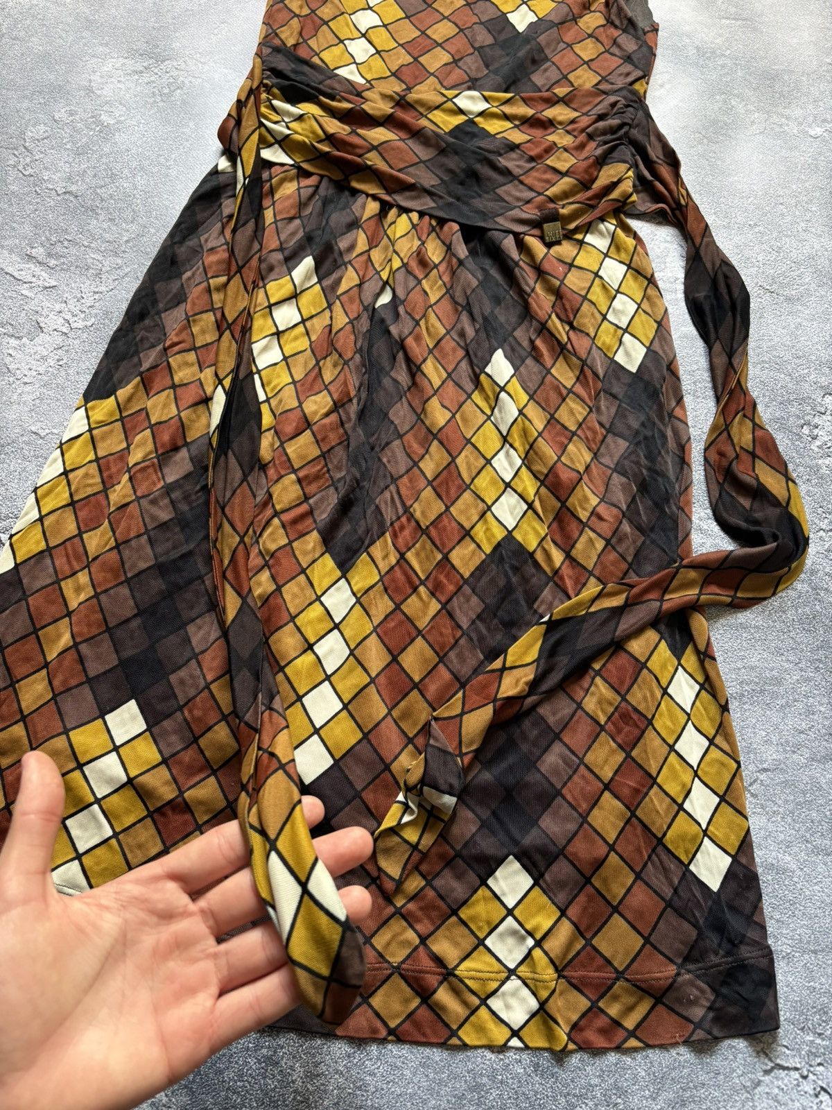 Miss Sixty Crazy Vintage Miss Sixty Y2K Geometric Print Belted Dress Size S / US 4 / IT 40 - 5 Thumbnail
