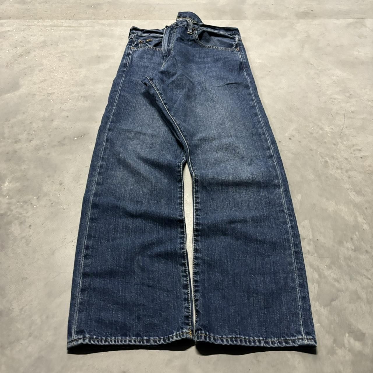 Polo Ralph Lauren × Vintage Crazy Y2K/2000s Grunge Polo Ralph Lauren Dark Wash Denim Jeans! Size US 36 / EU 52 - 3 Thumbnail
