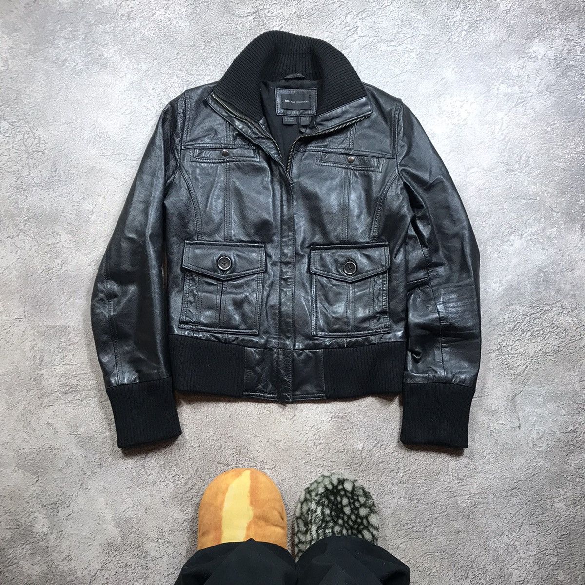 Vintage Vintage 90s Y2K Bomber Jacket Black Streetwear Archive L Size L / US 10 / IT 46 - 1 Thumbnail