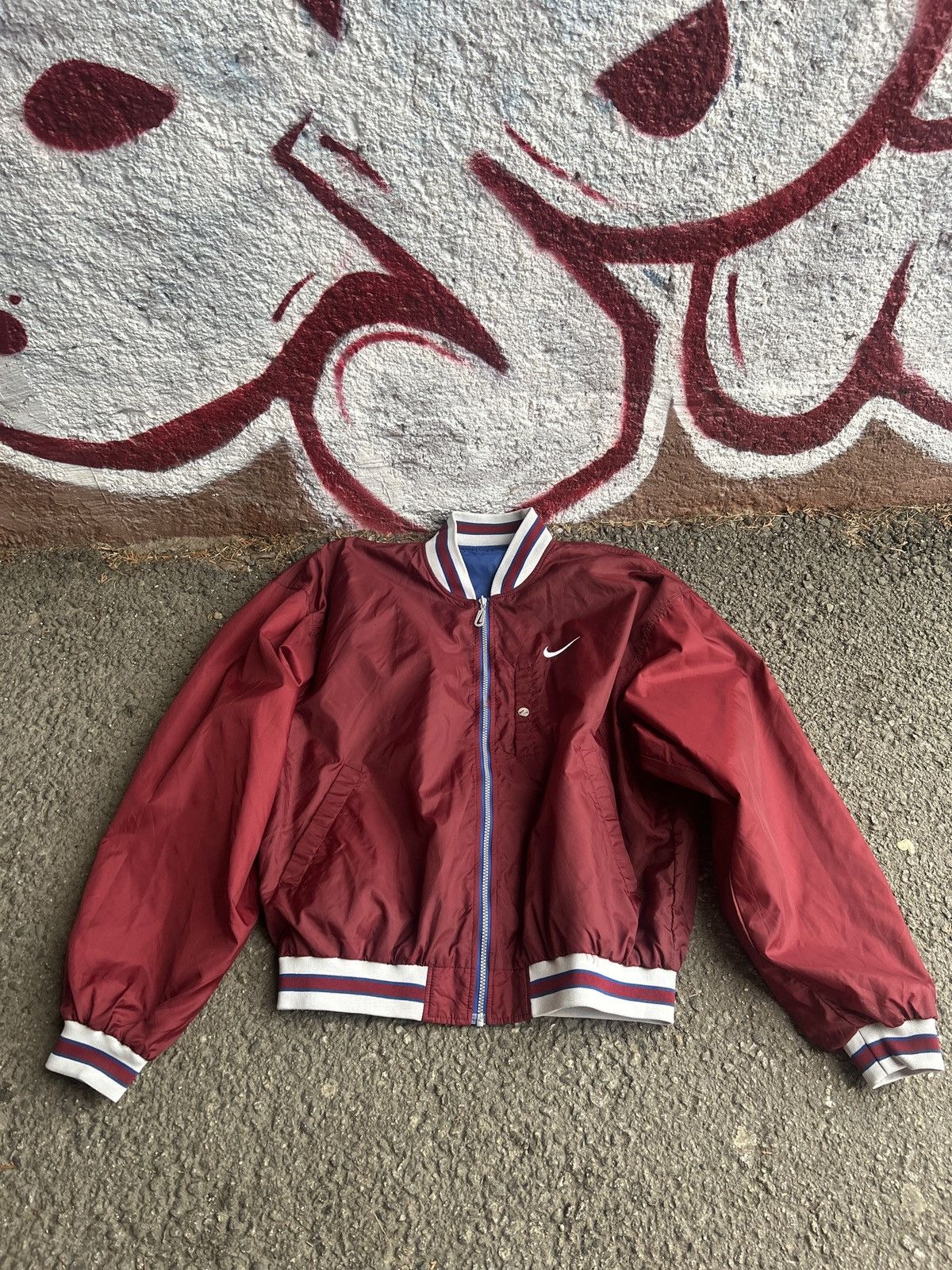 Nike Nike reversible bomber jacket big swoosh logo Size US XL / EU 56 / 4 - 2 Thumbnail