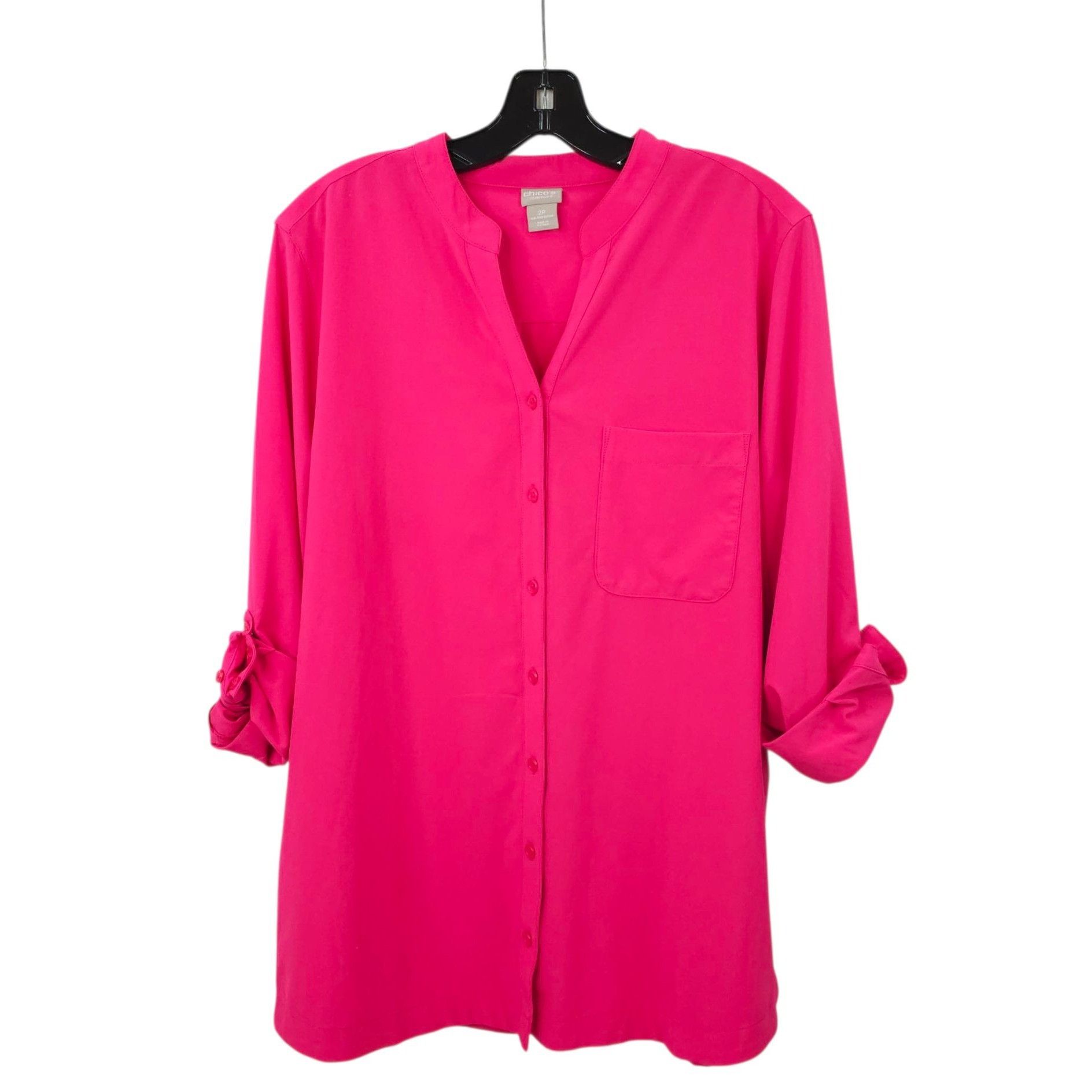 Chicos Chicos Zenergy Neema Button Front Shirt Womens 2P US 12/14 P Size XL / US 12-14 / IT 48-50 - 2 Thumbnail