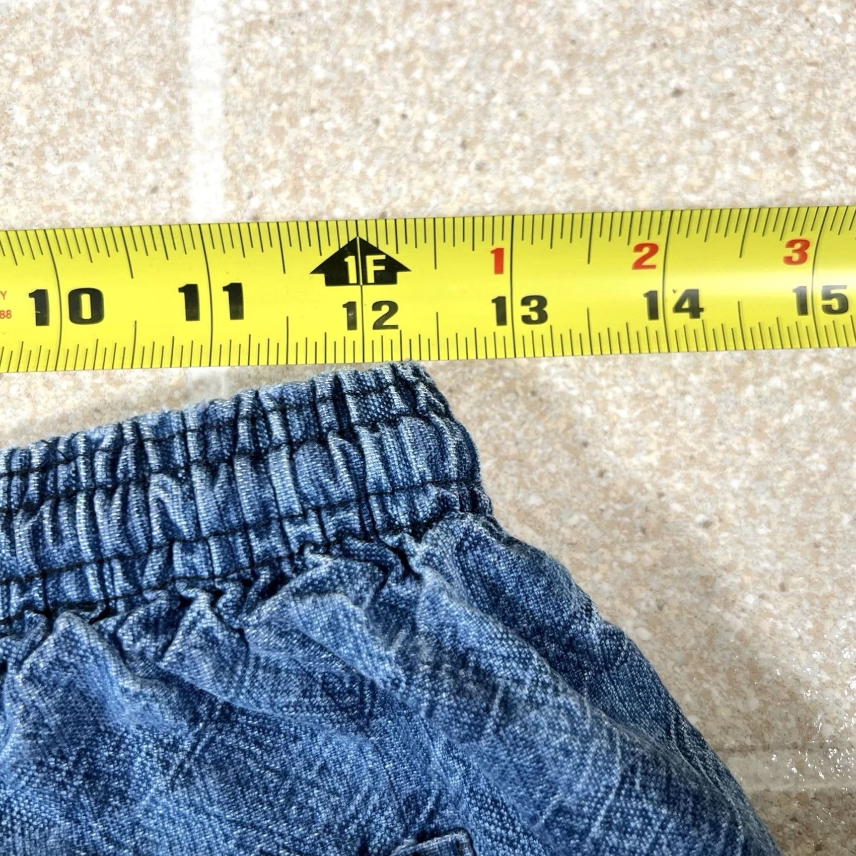No Fear VINTAGE No Fear Denim Shorts Grunge Checkerboard M Blue Men Waist 12in Inseam 10in Size US 31 - 6 Thumbnail