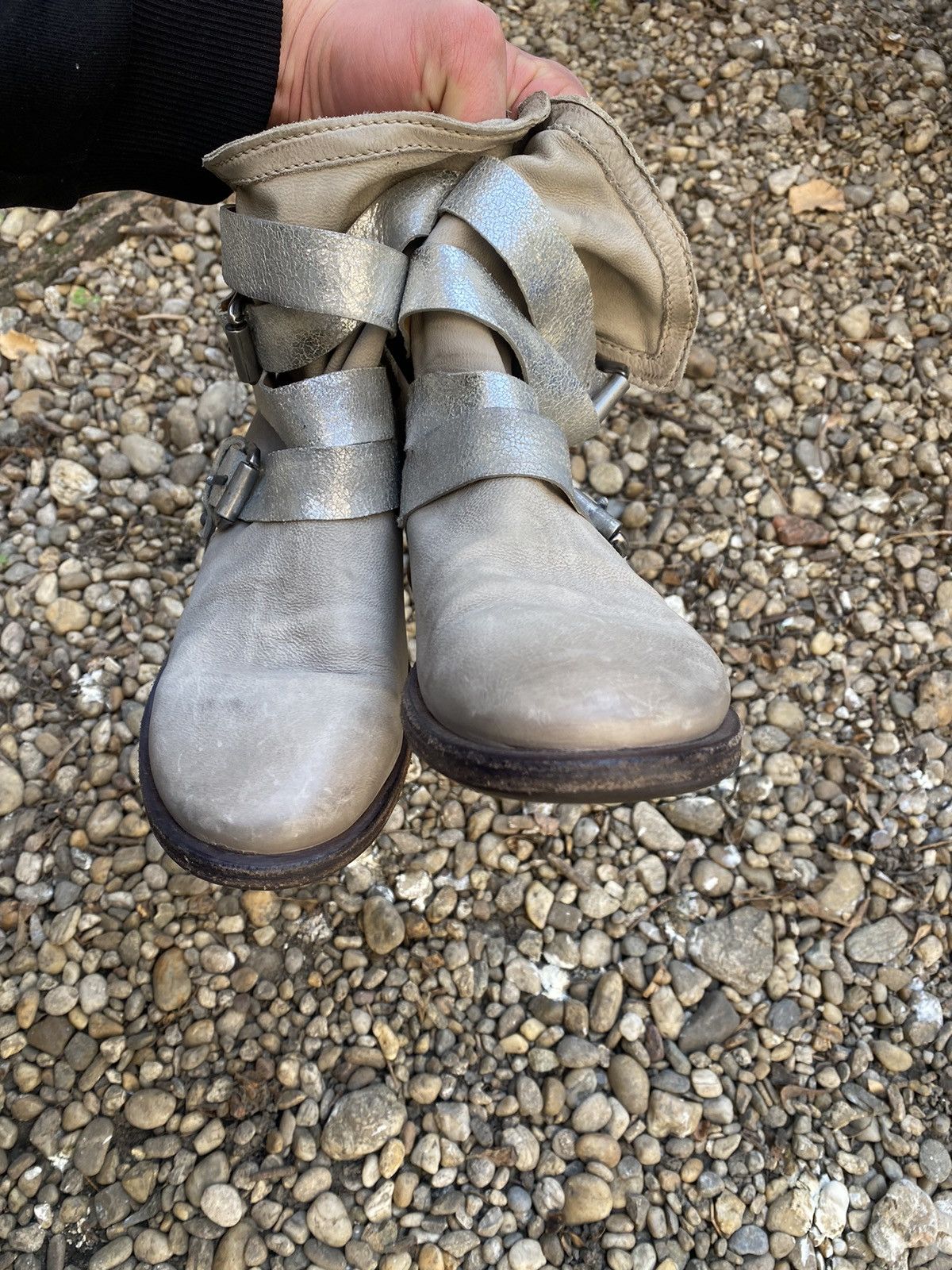 A.S.98 × Vintage Avant-Garde A.s.98 Multistripes Leather Boots Size US 10 / IT 40 - 5 Thumbnail