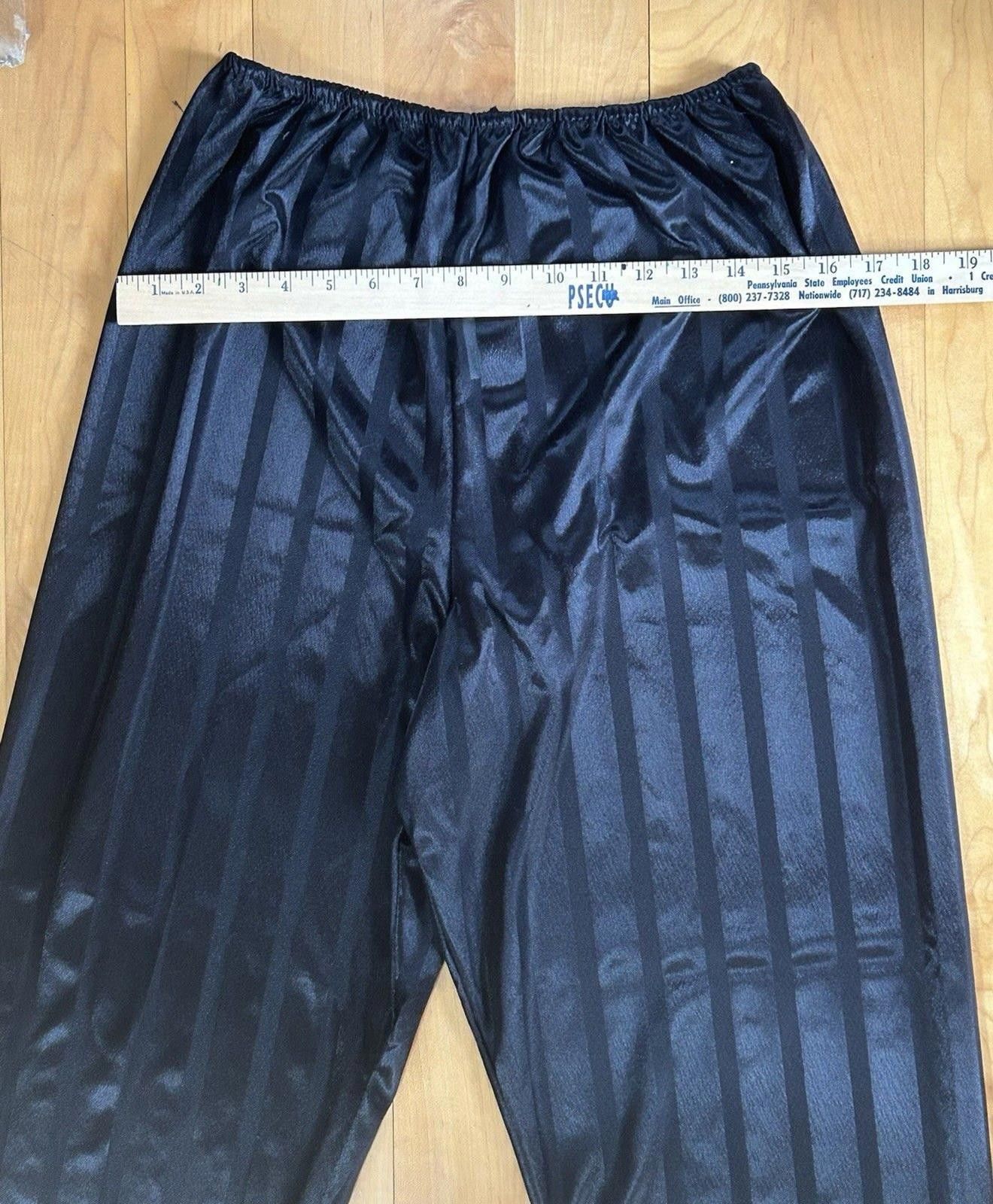 Other Vintage Made In USA Undercover Wear Sheer Stripe Black Pants Size ONE SIZE - 2 Thumbnail