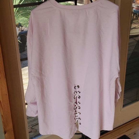 Vintage Bleu Bayou Long Slv Pink Tied Back & Sleeves Vneck Sz. XL Sw Size XL / US 12-14 / IT 48-50 - 7 Thumbnail