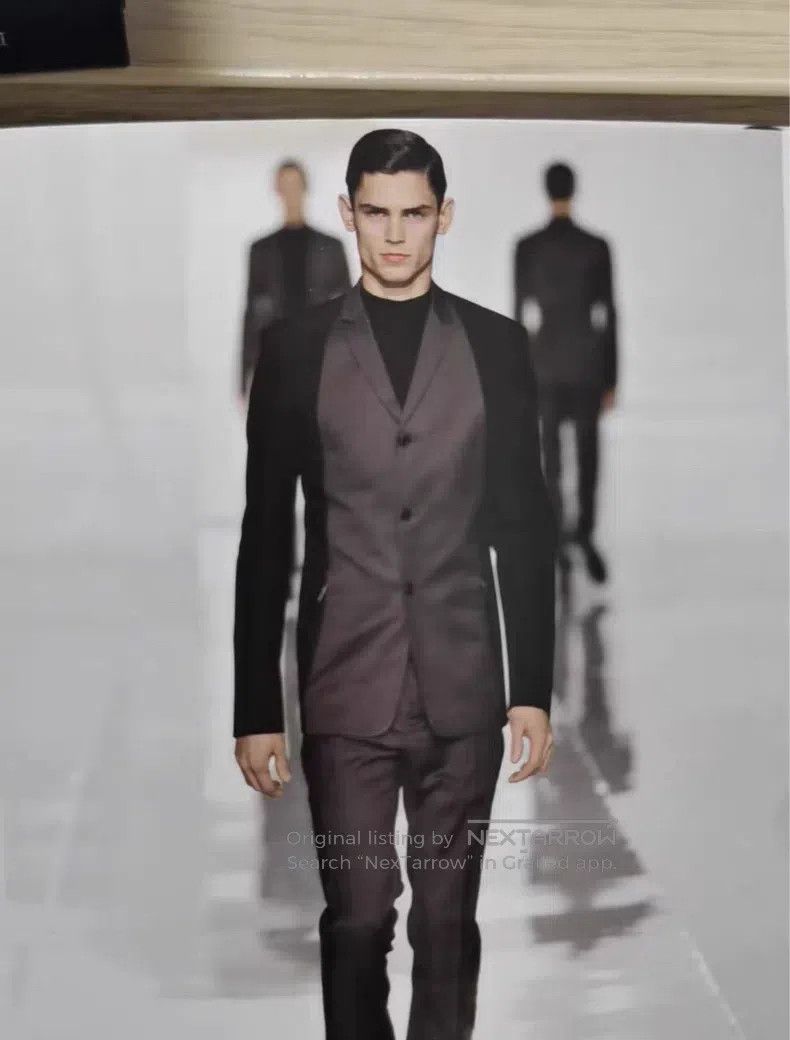 Dior Dior Black and gray colour-blocked wool lapel suit jacket Size US L / EU 52-54 / 3 - 8 Thumbnail